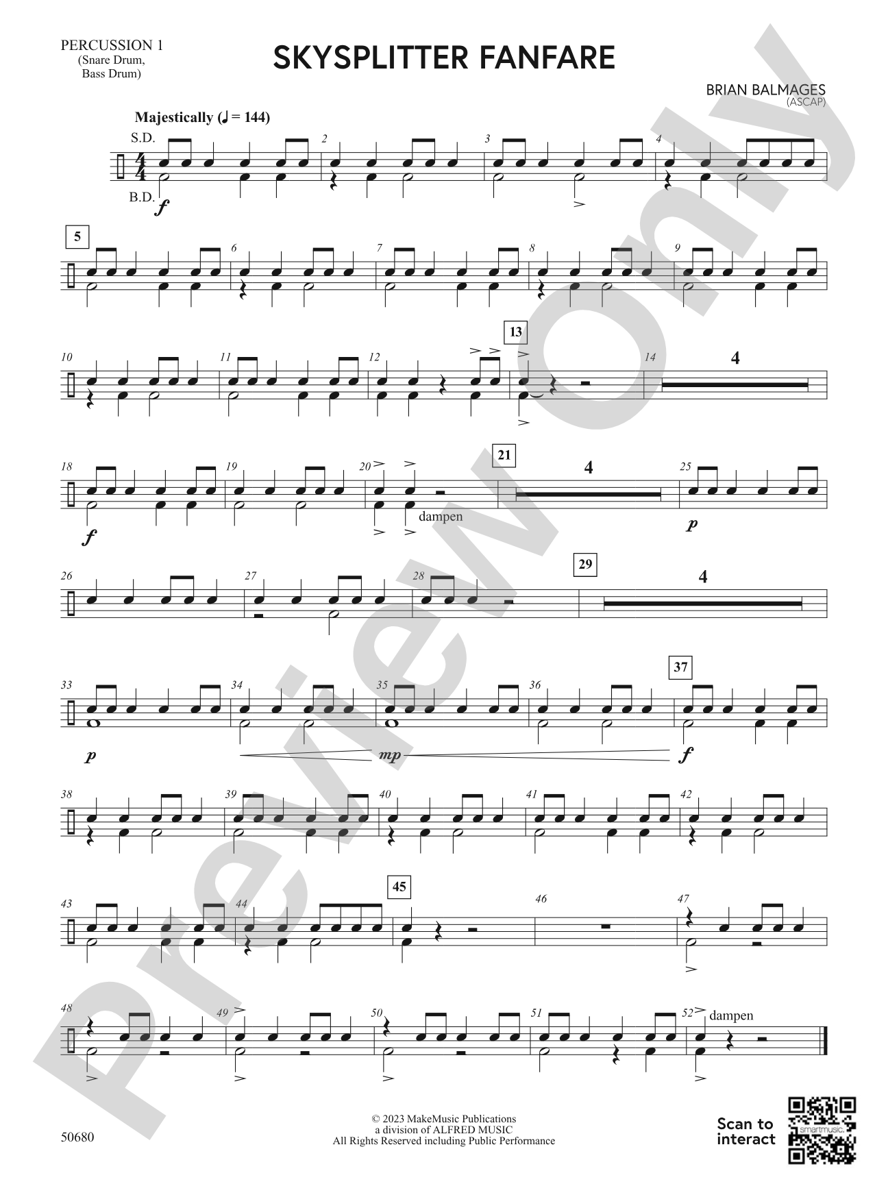 Skysplitter Fanfare: 1st Percussion