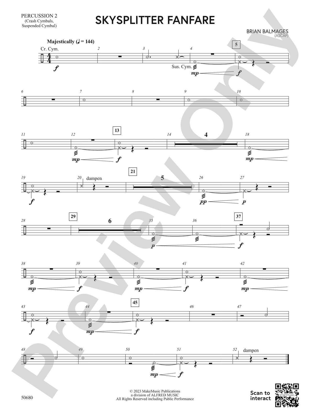 Skysplitter Fanfare: 2nd Percussion