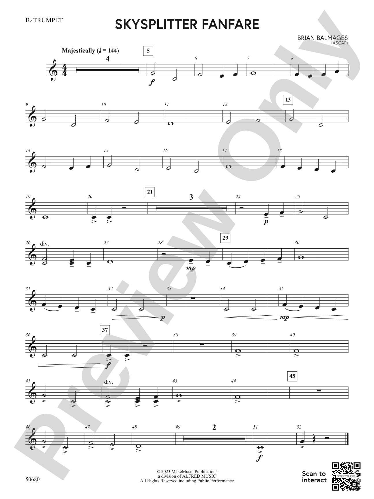 Skysplitter Fanfare: 1st B-flat Trumpet