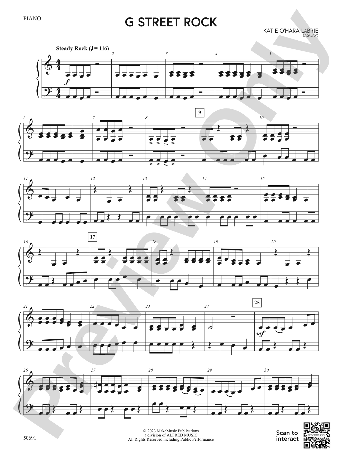 G Street Rock: Piano Accompaniment