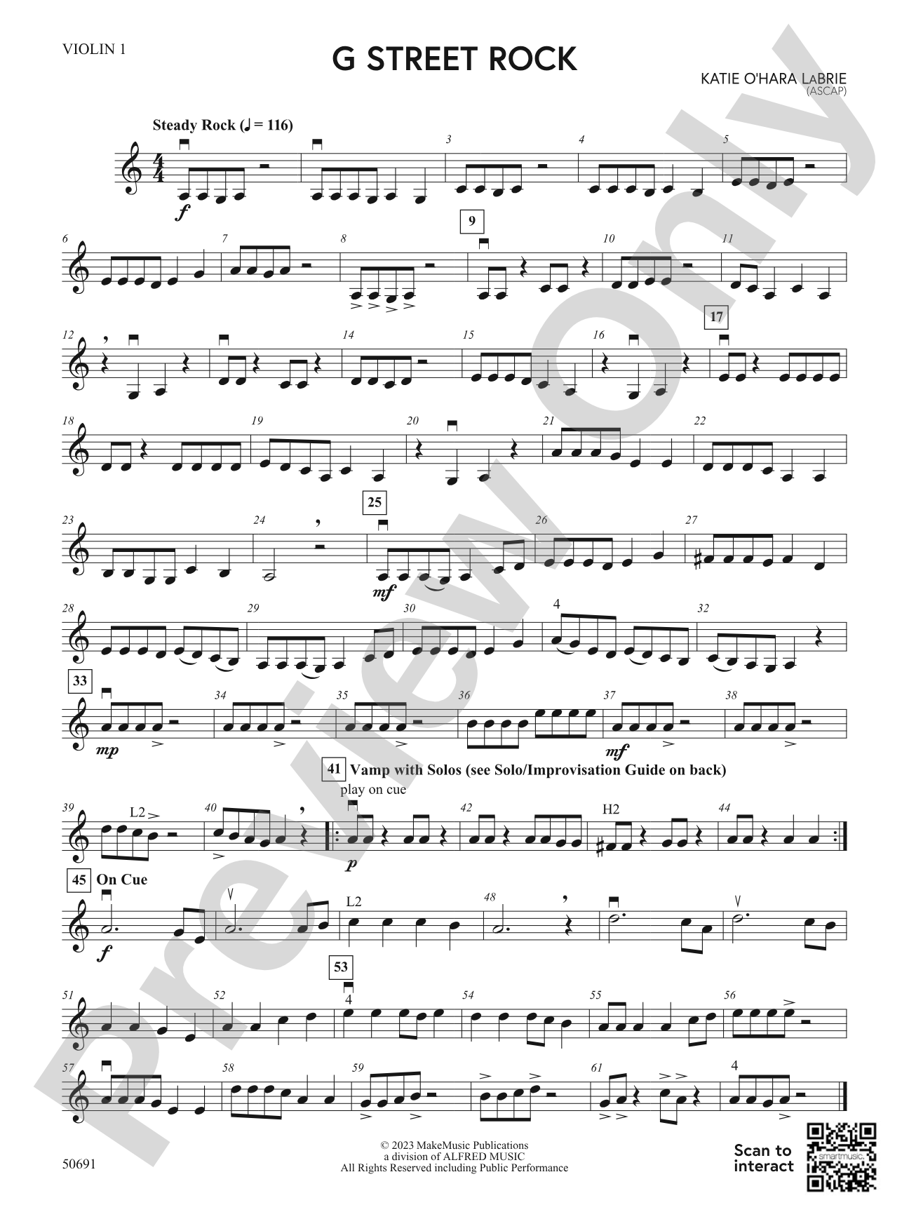 G Street Rock: 1st Violin