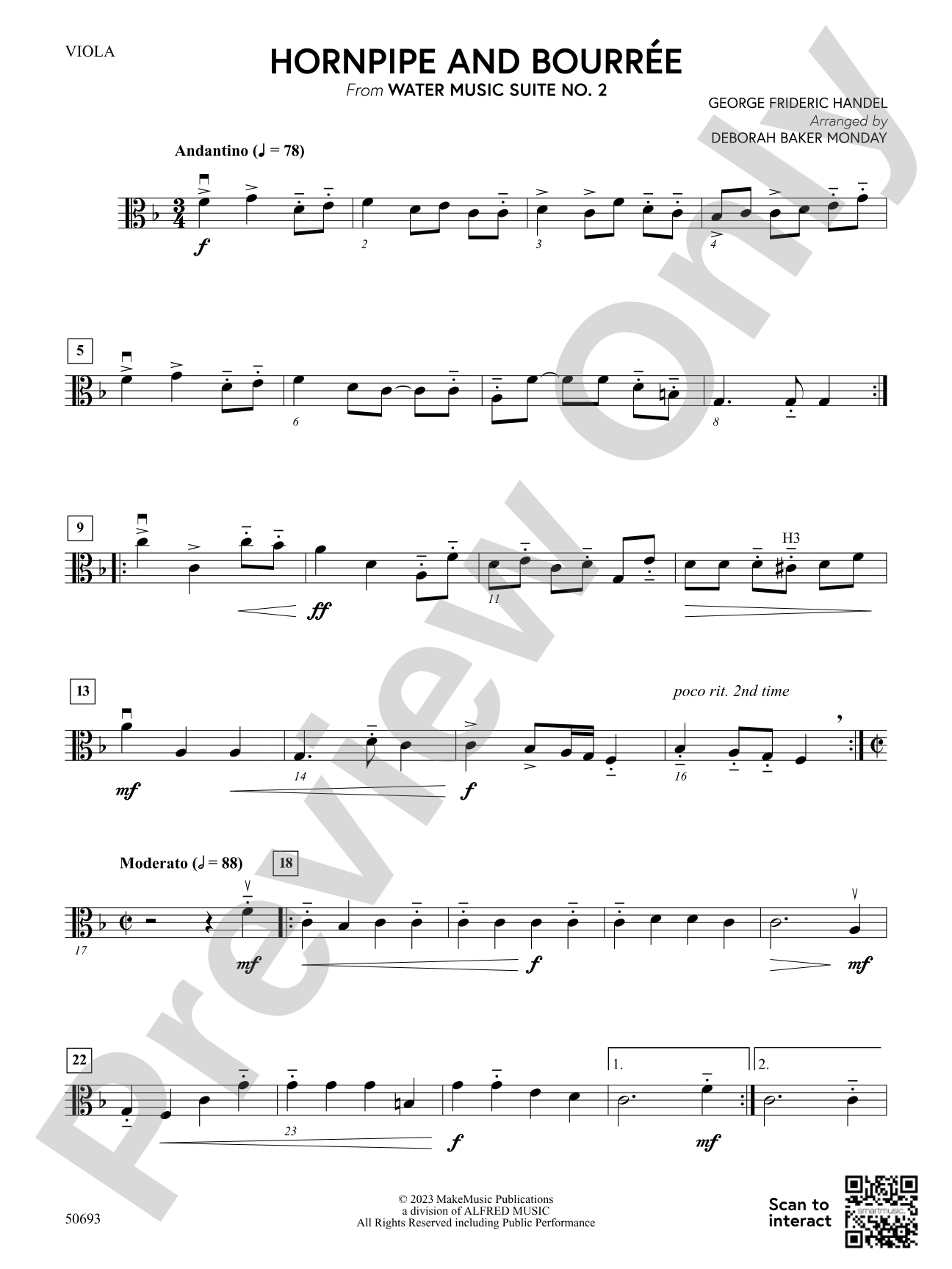 Hornpipe and Bourrée: Viola