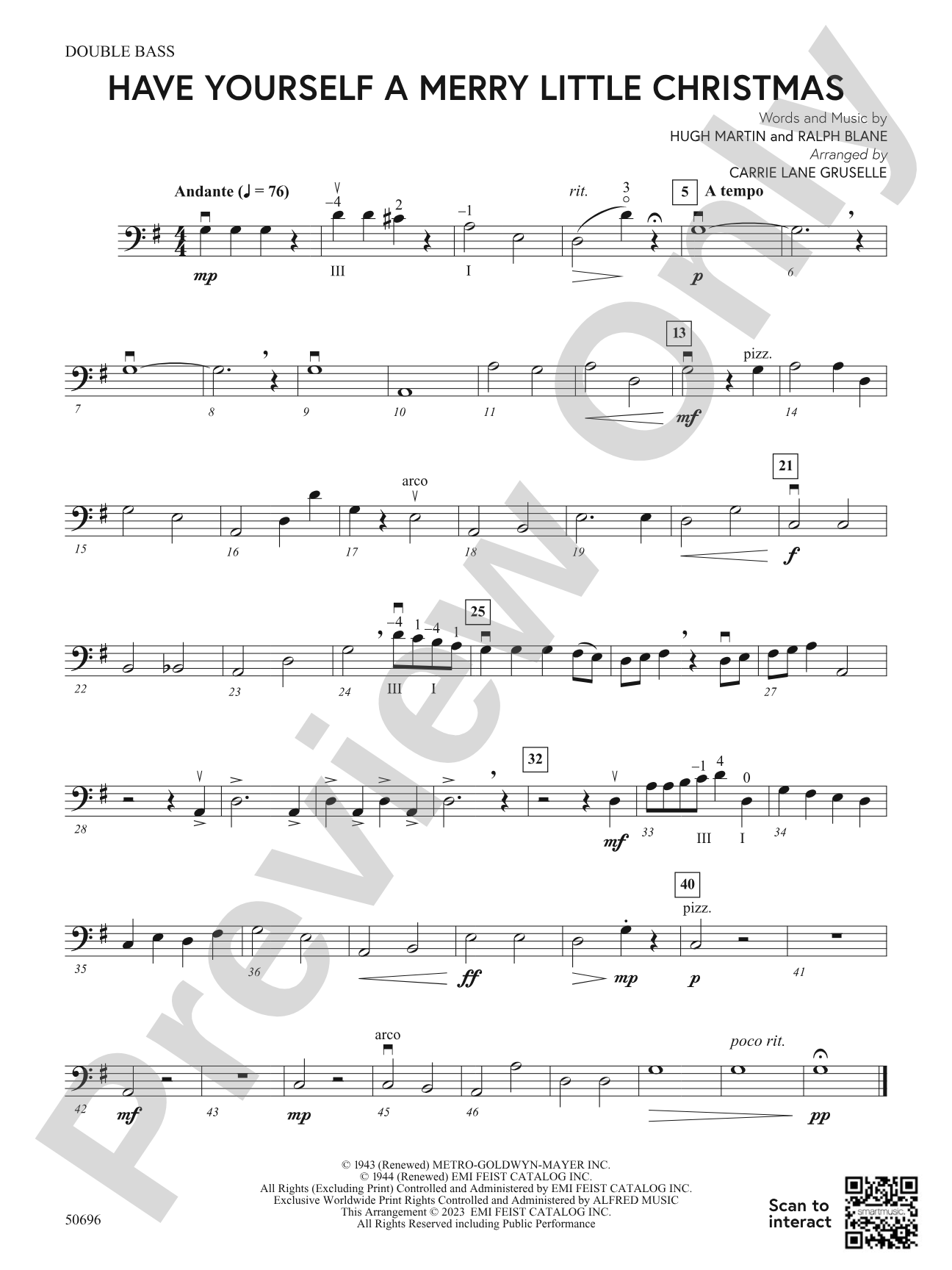 Have Yourself a Merry Little Christmas: String Bass