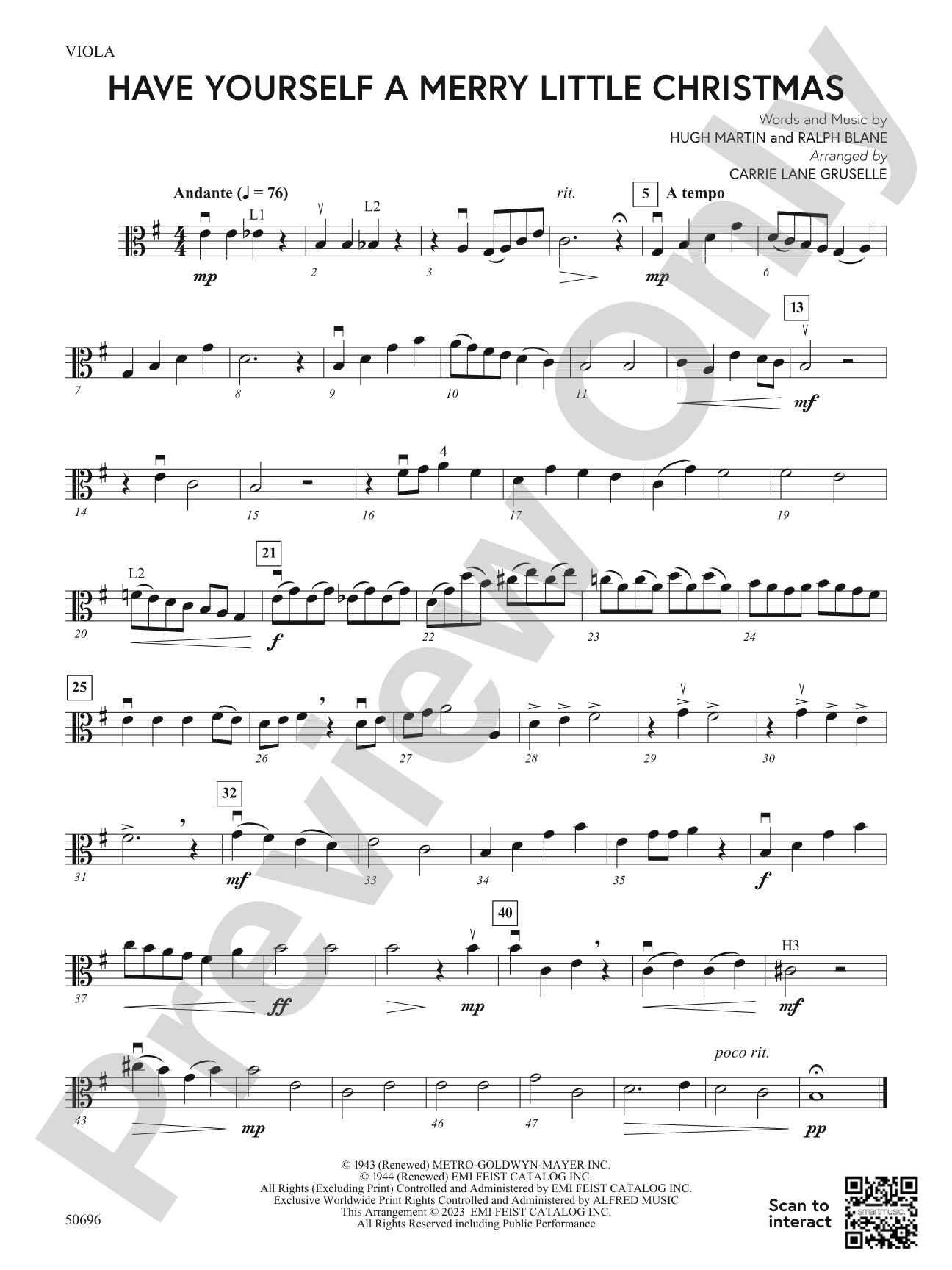 Have Yourself a Merry Little Christmas: Viola
