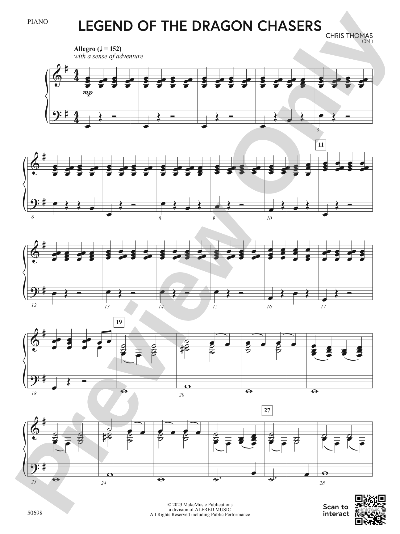 Legend of the Dragon Chasers: Piano Accompaniment