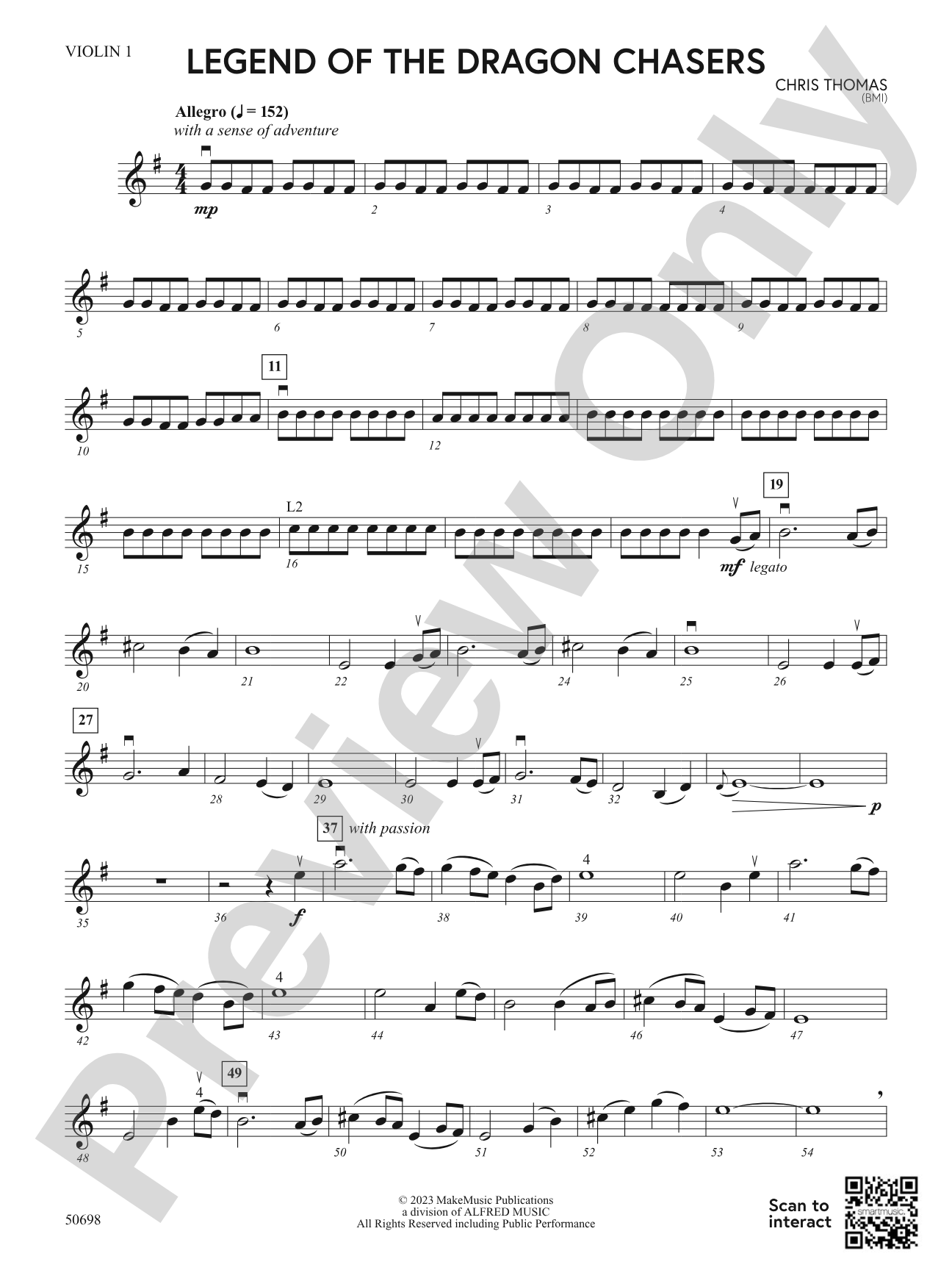 Legend of the Dragon Chasers: 1st Violin