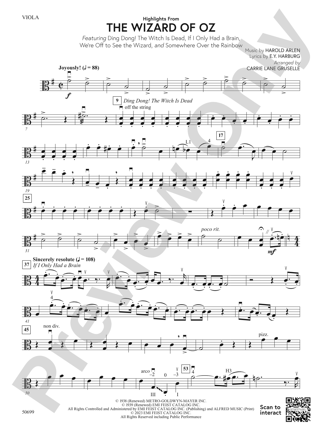 Highlights from The Wizard of Oz: Viola