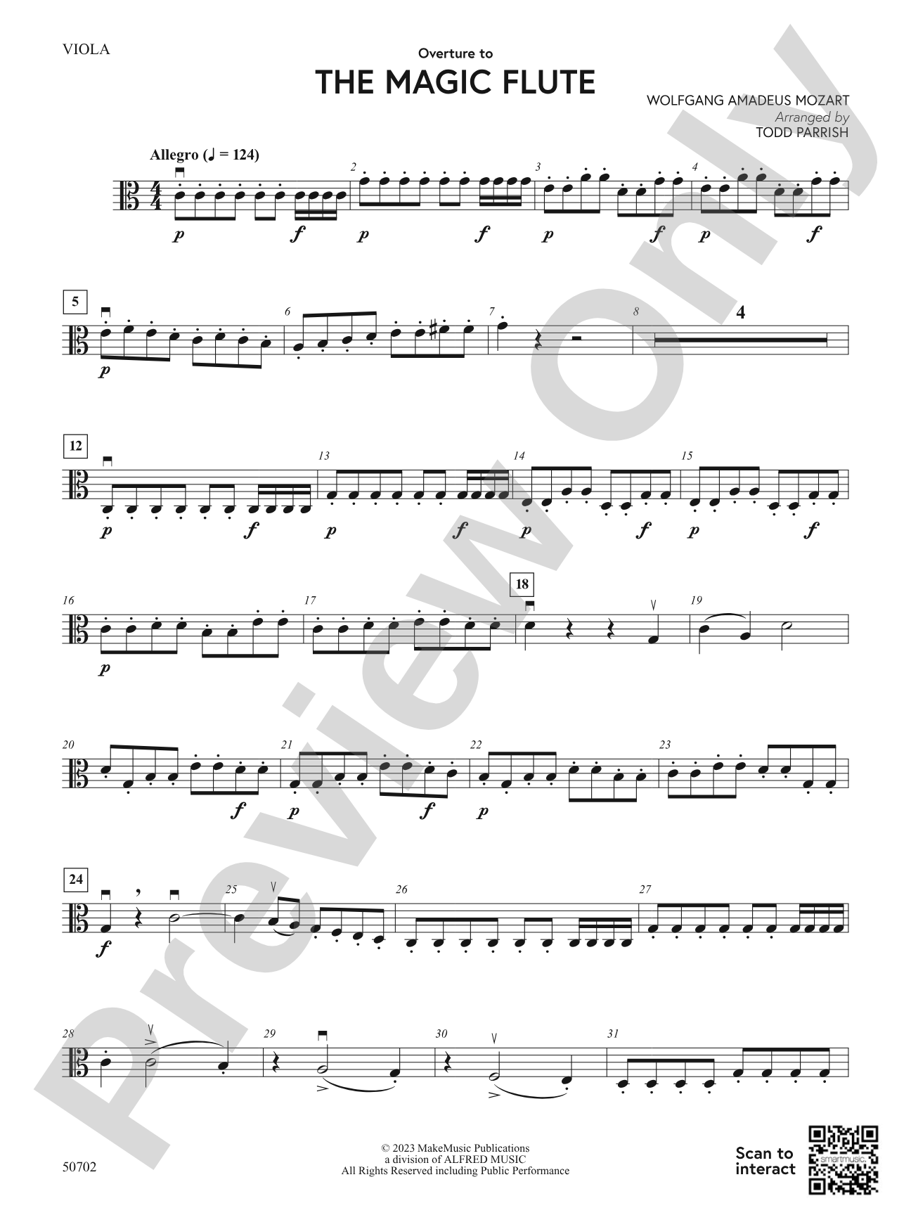 Overture to The Magic Flute: Viola