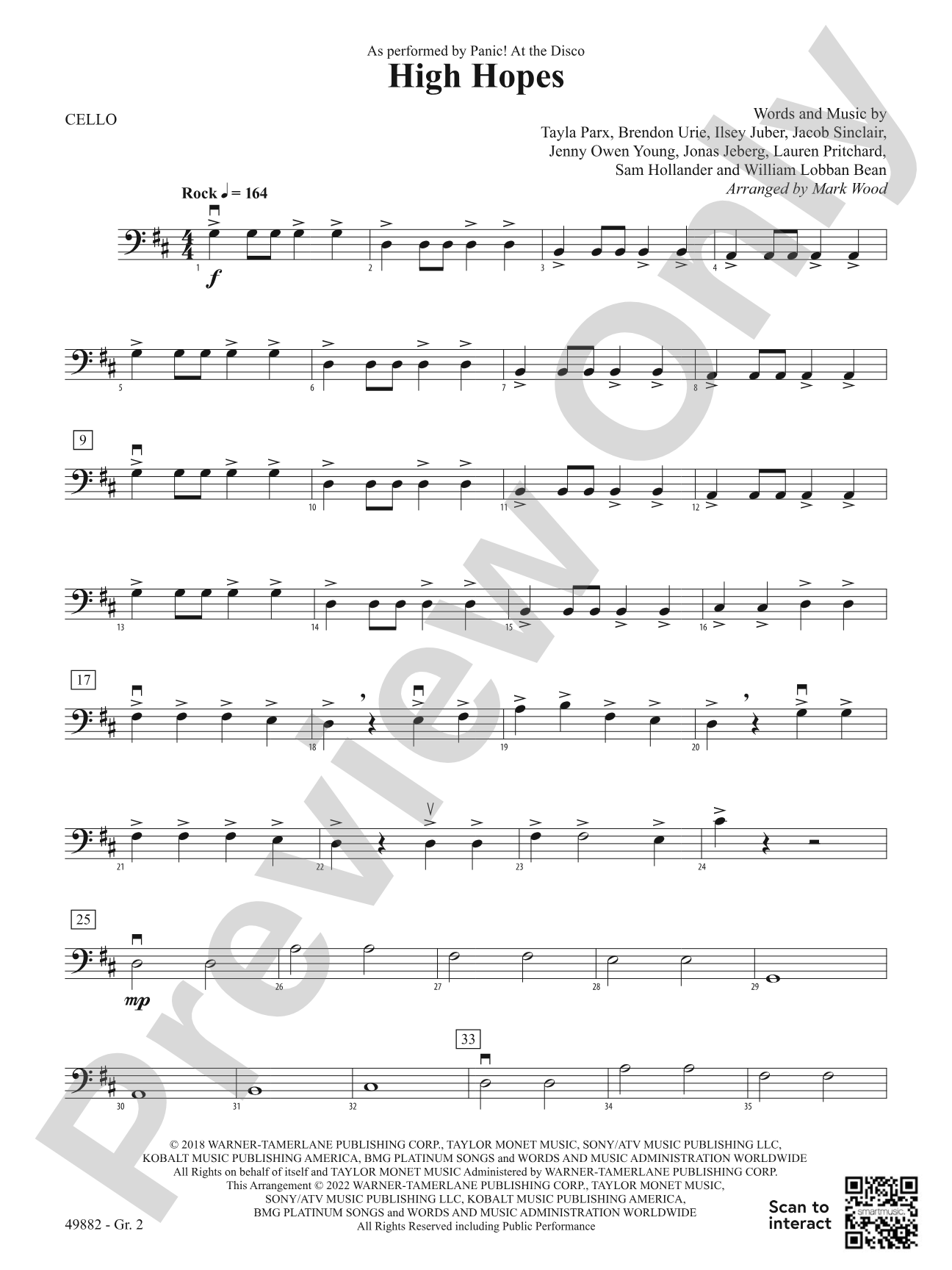High Hopes: Cello - Grade 2