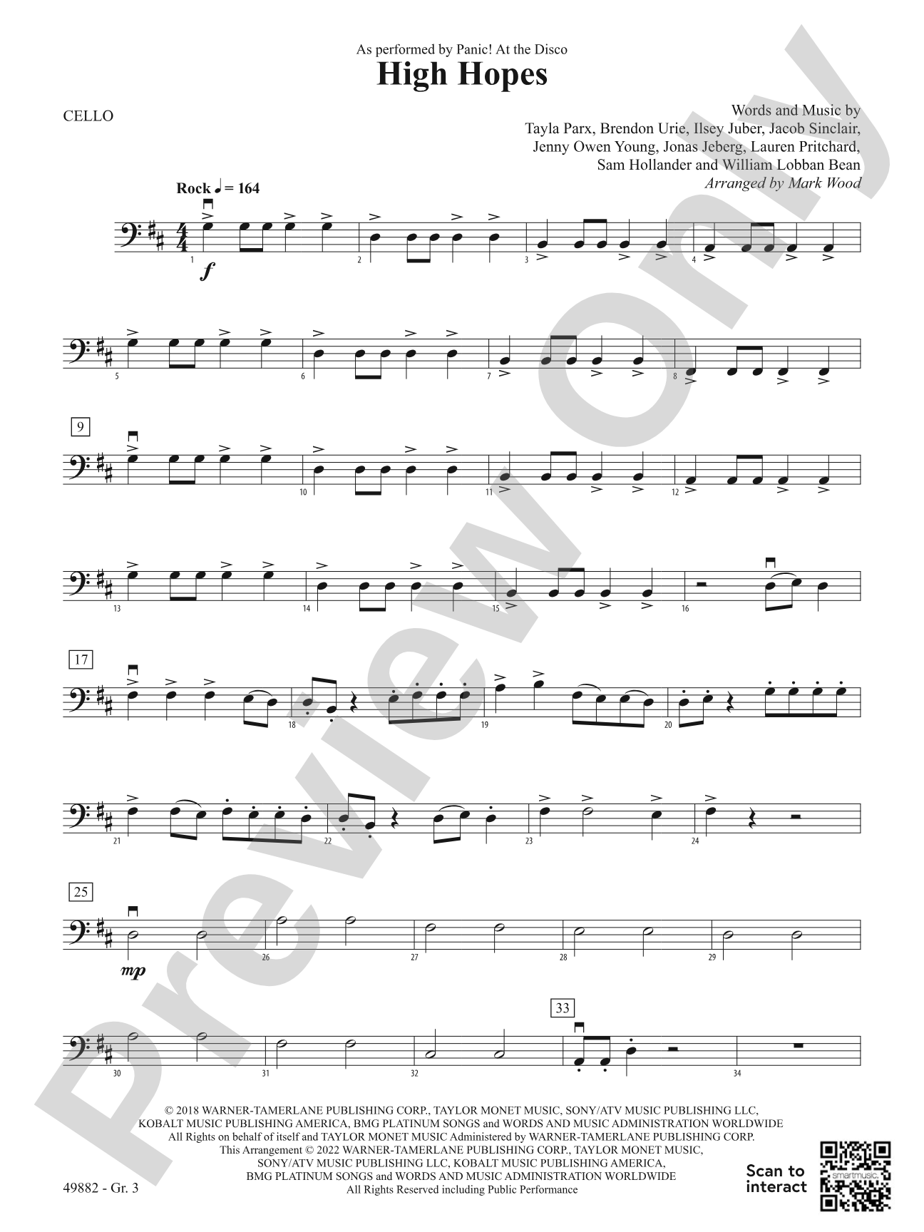 High Hopes: Cello - Grade 3
