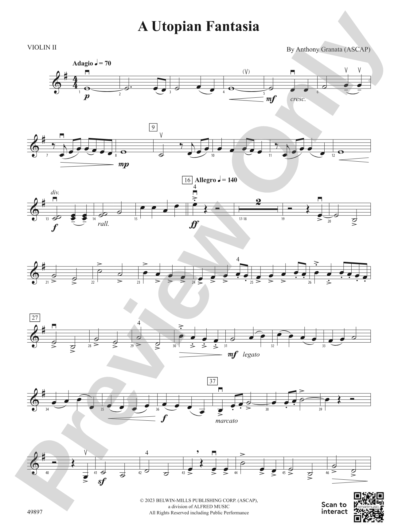 A Utopian Fantasia: 2nd Violin