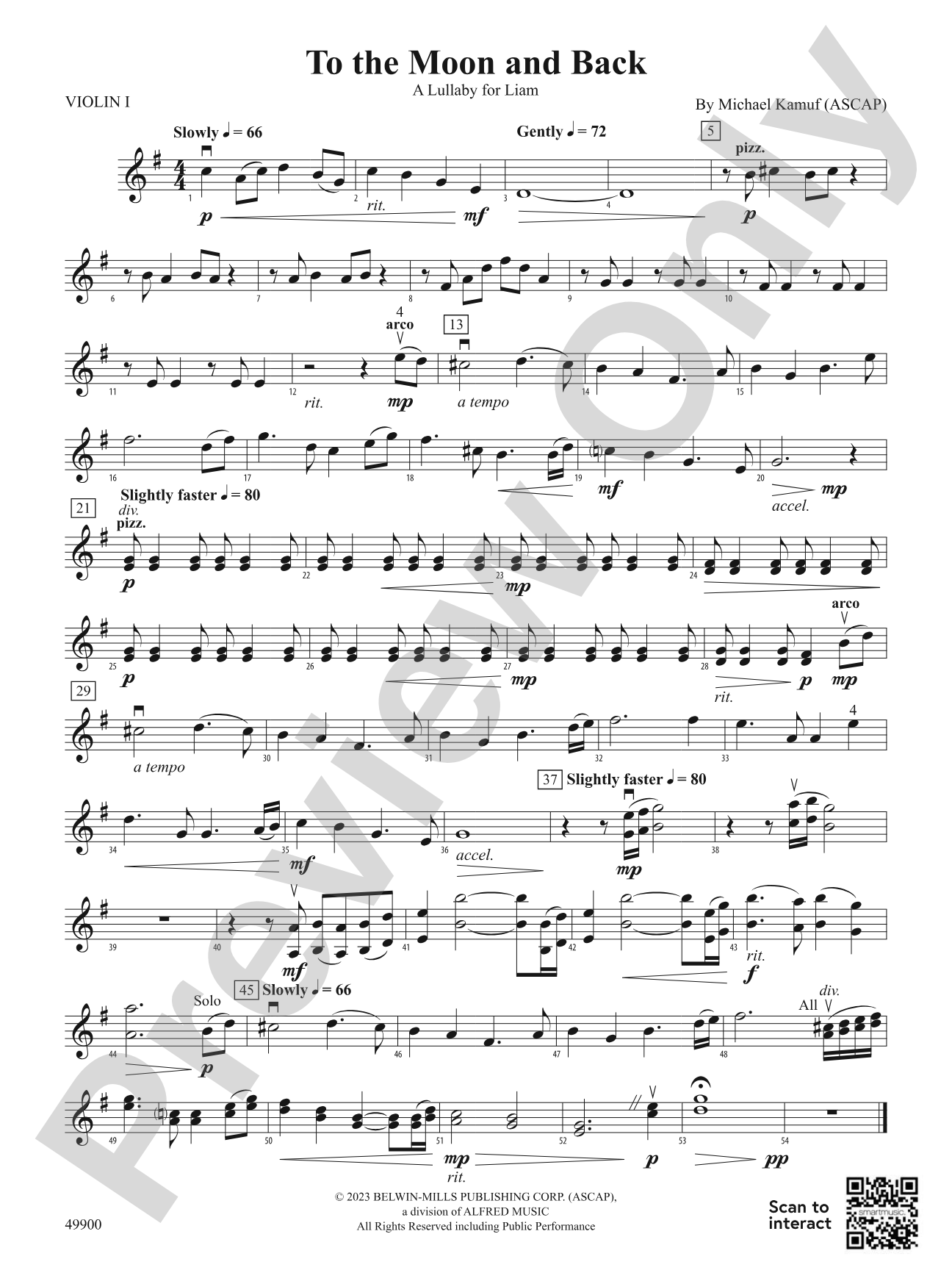 To the Moon and Back: 1st Violin