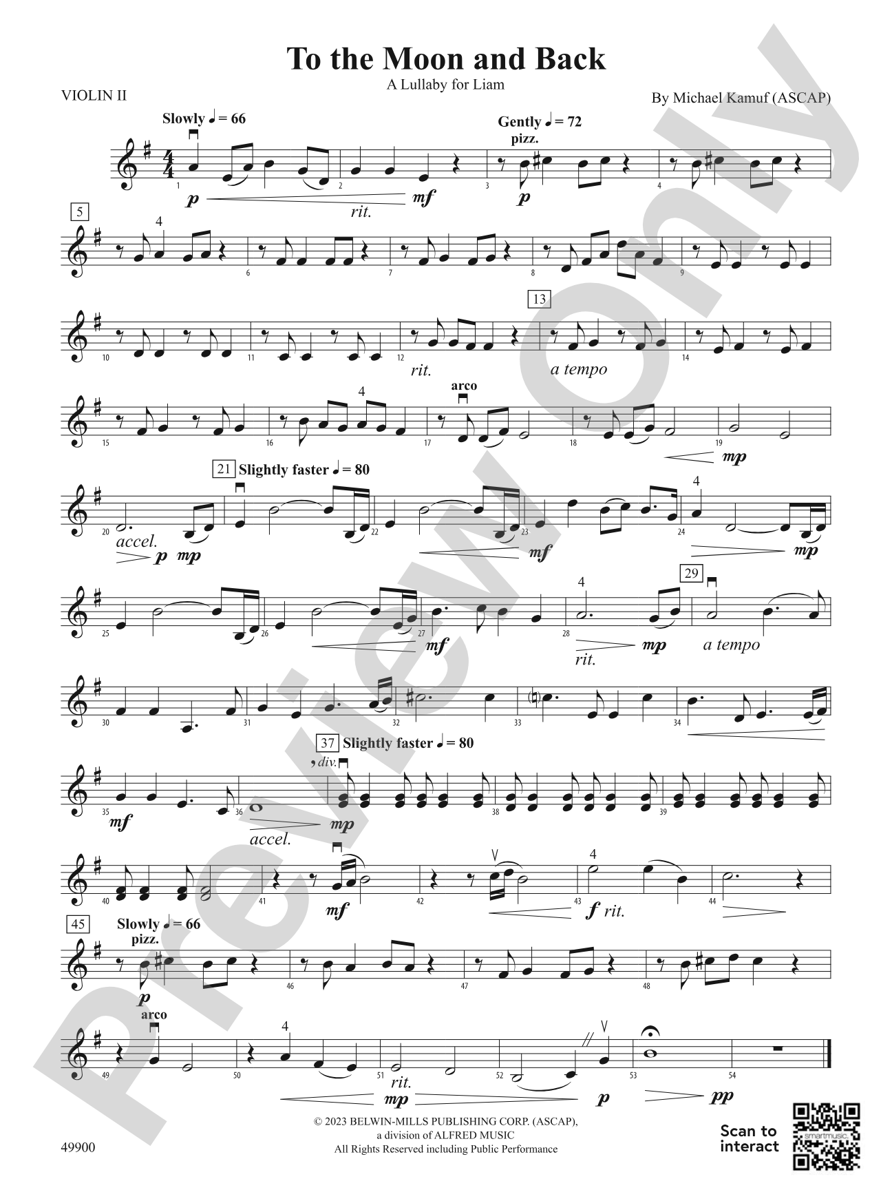 To the Moon and Back: 2nd Violin