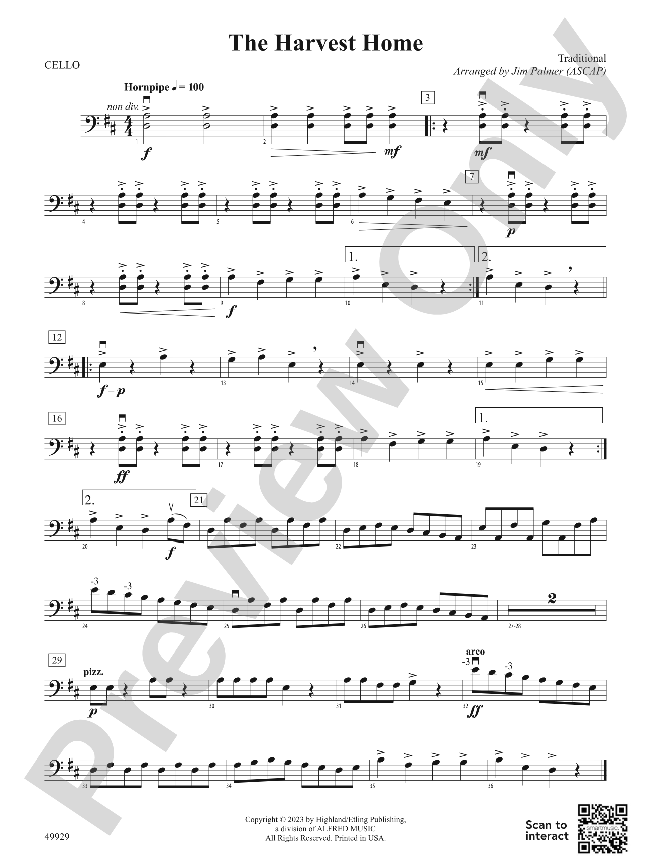 The Harvest Home: Cello