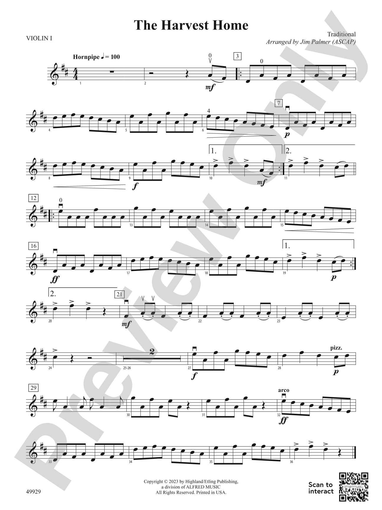 The Harvest Home: 1st Violin