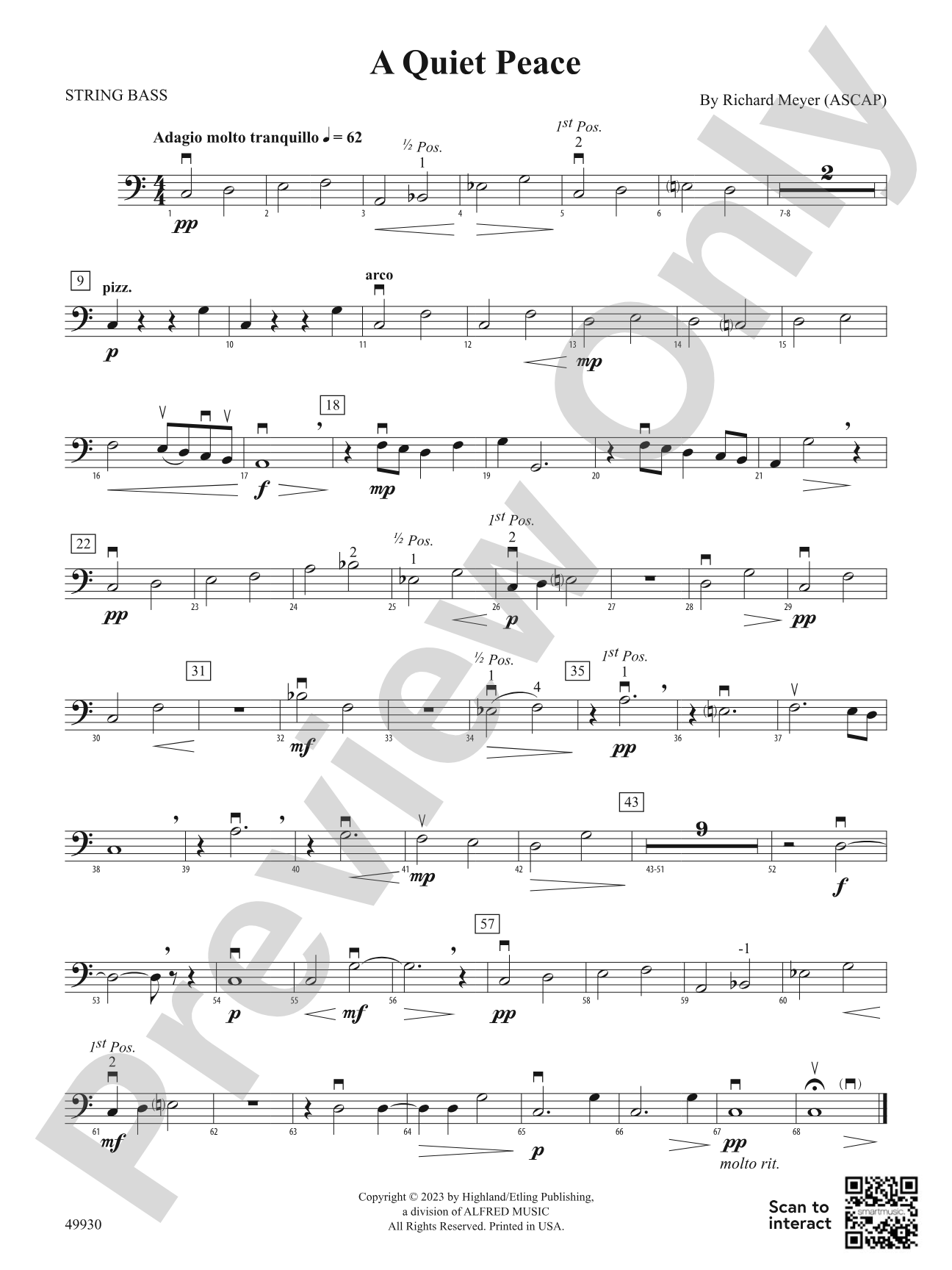 A Quiet Peace: String Bass