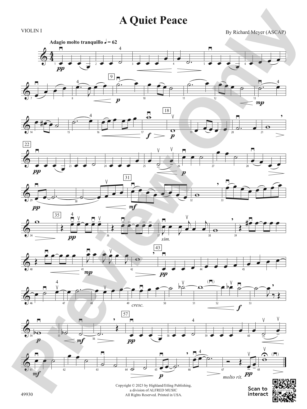 A Quiet Peace: 1st Violin