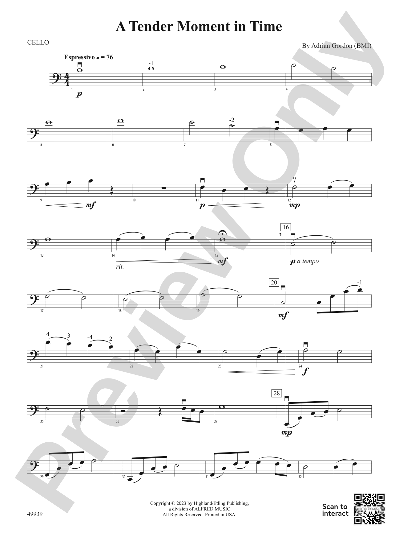 A Tender Moment in Time: Cello