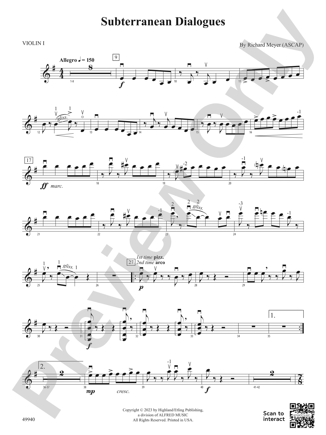 Subterranean Dialogues: 1st Violin