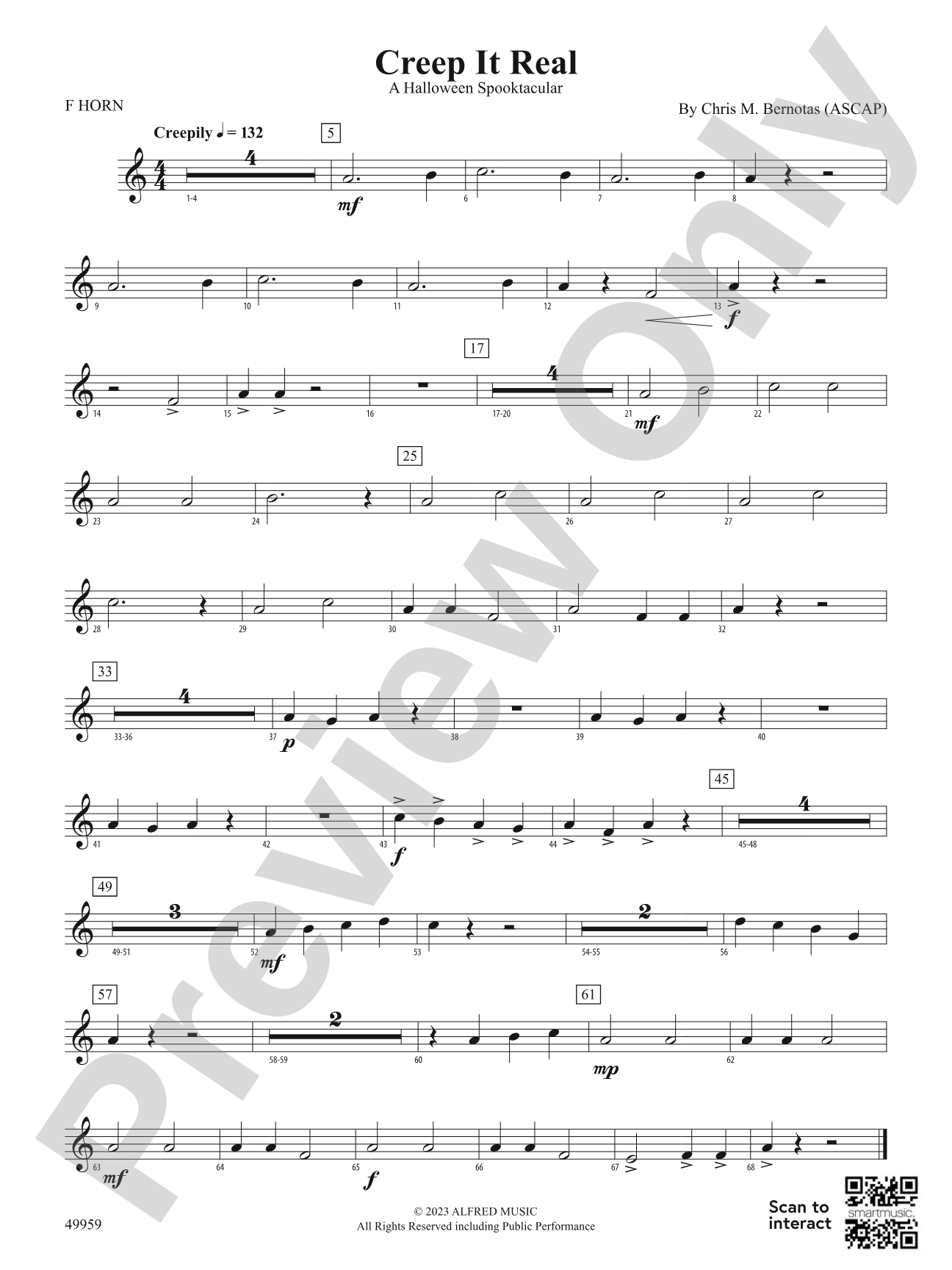 Creep It Real: 1st F Horn
