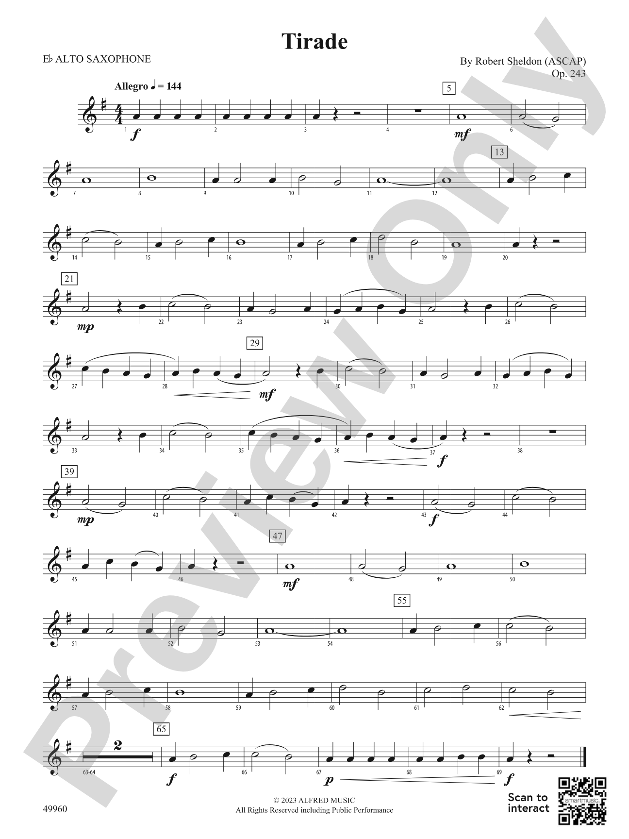 Tirade: E-flat Alto Saxophone