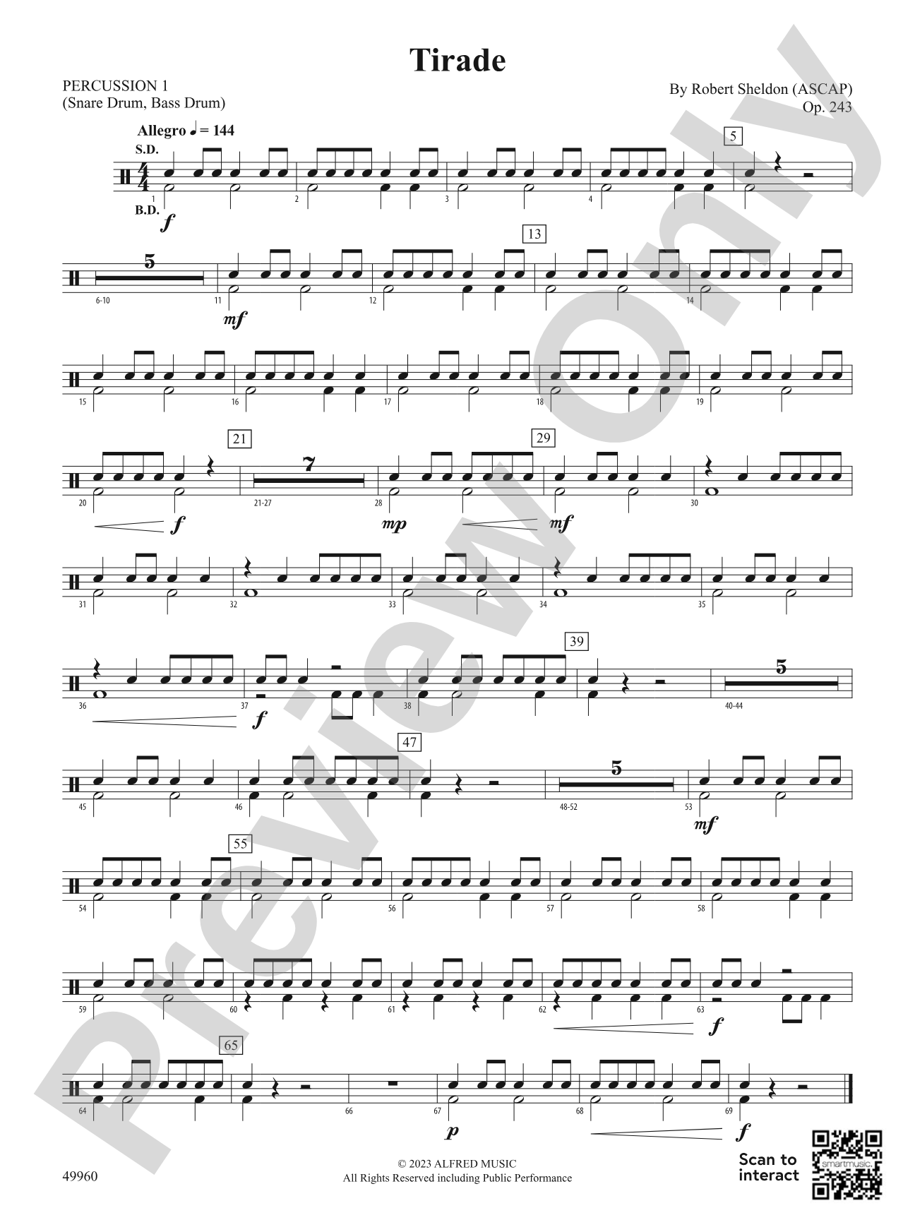 Tirade: 1st Percussion