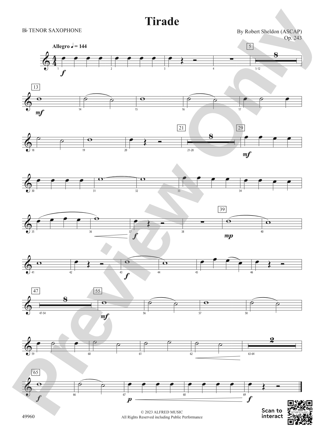 Tirade: B-flat Tenor Saxophone