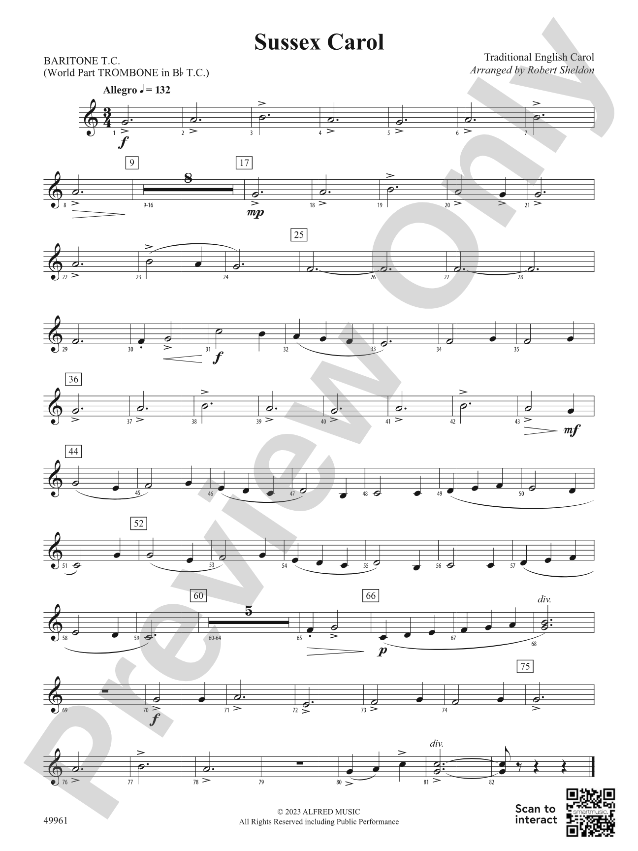 Sussex Carol: Baritone T.C.