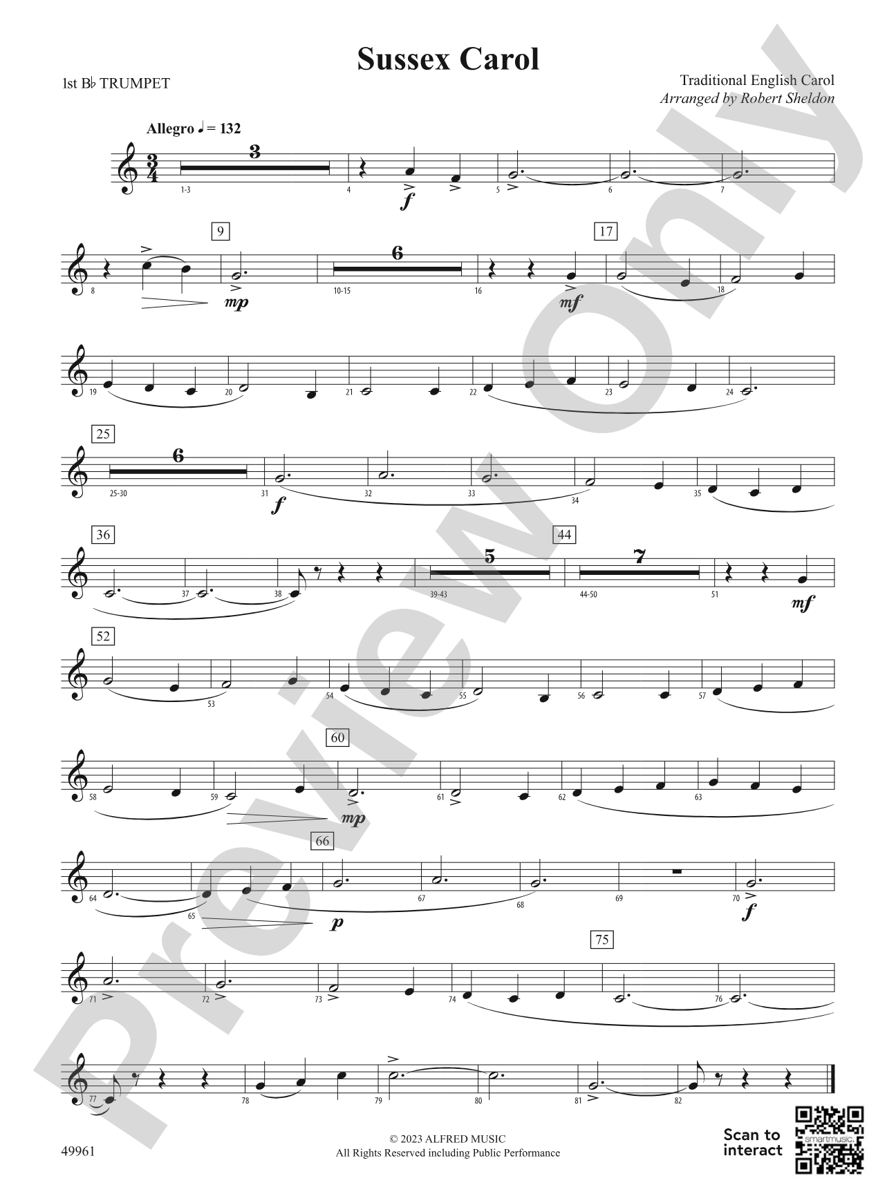 Sussex Carol: 1st B-flat Trumpet