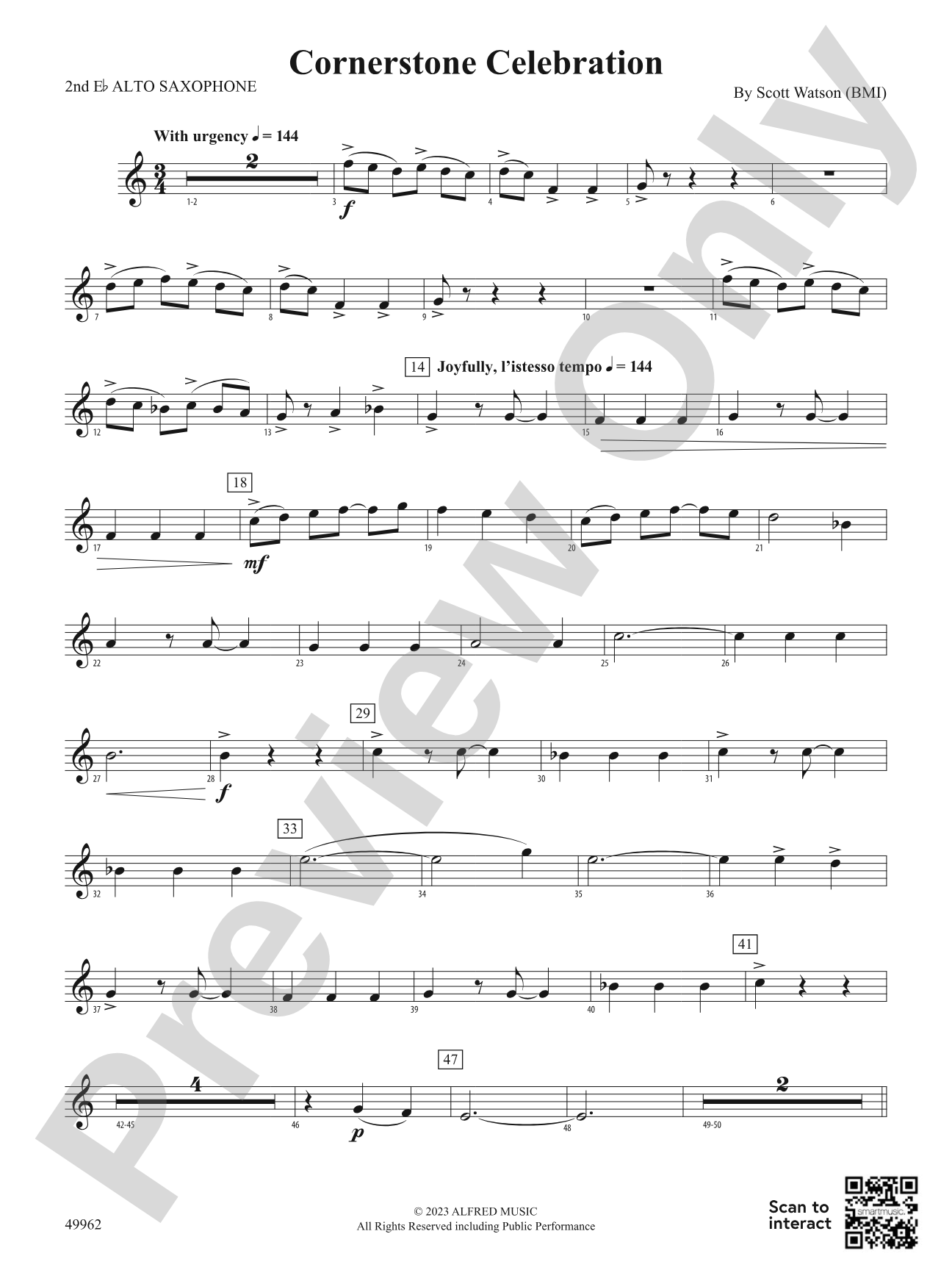 Cornerstone Celebration: 2nd E-flat Alto Saxophone