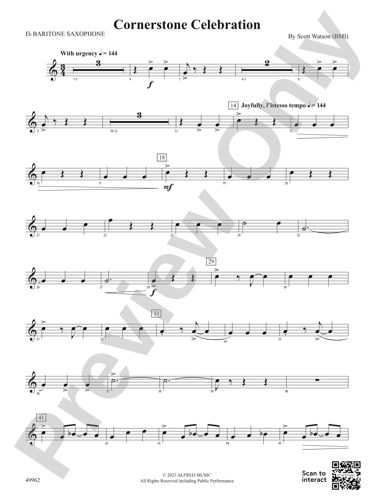 Cornerstone Celebration: E-flat Baritone Saxophone