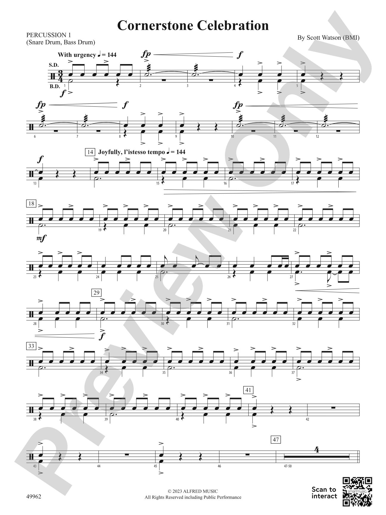 Cornerstone Celebration: 1st Percussion