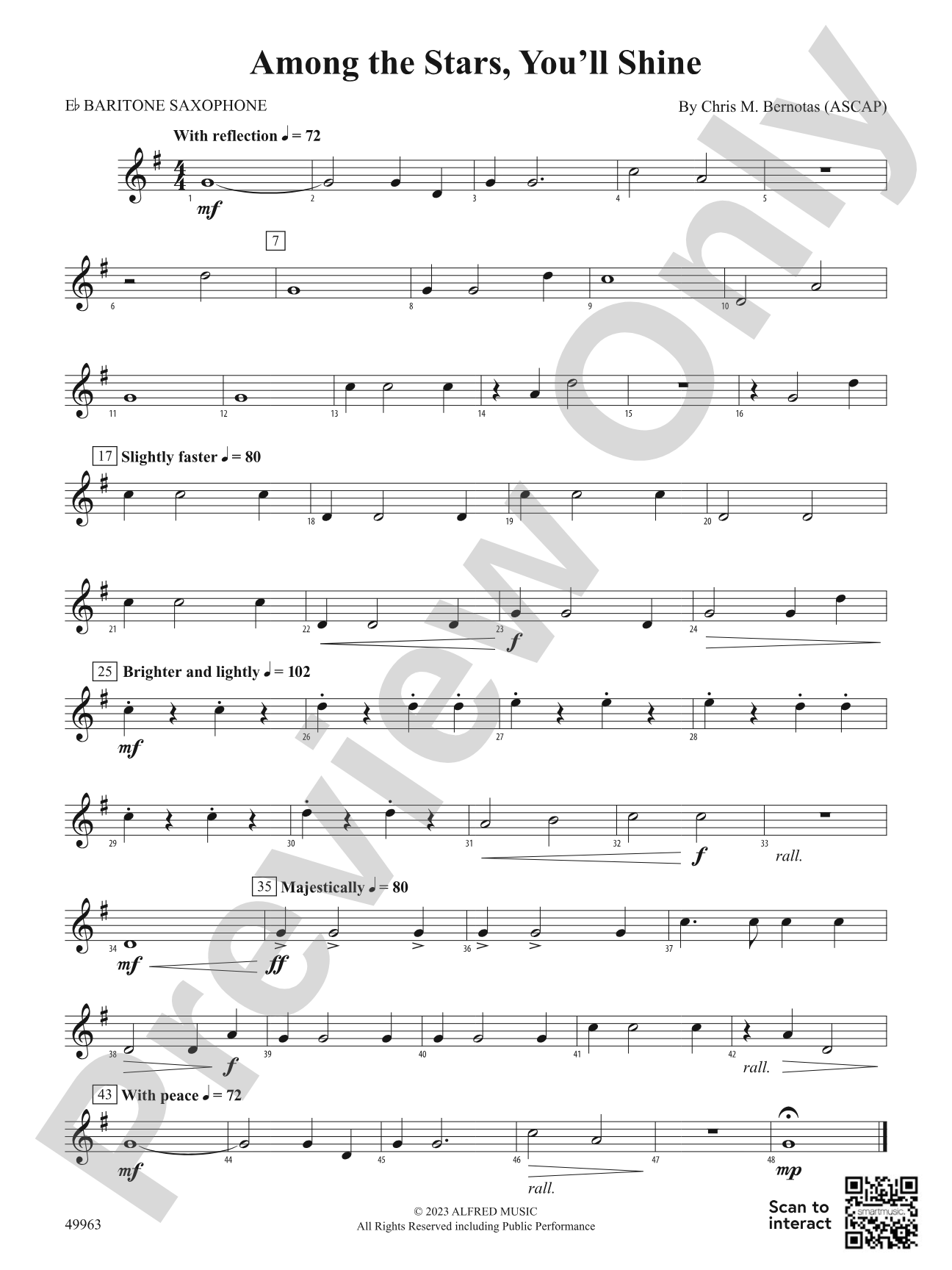 "Among the Stars, You'll Shine: E-flat Baritone Saxophone"