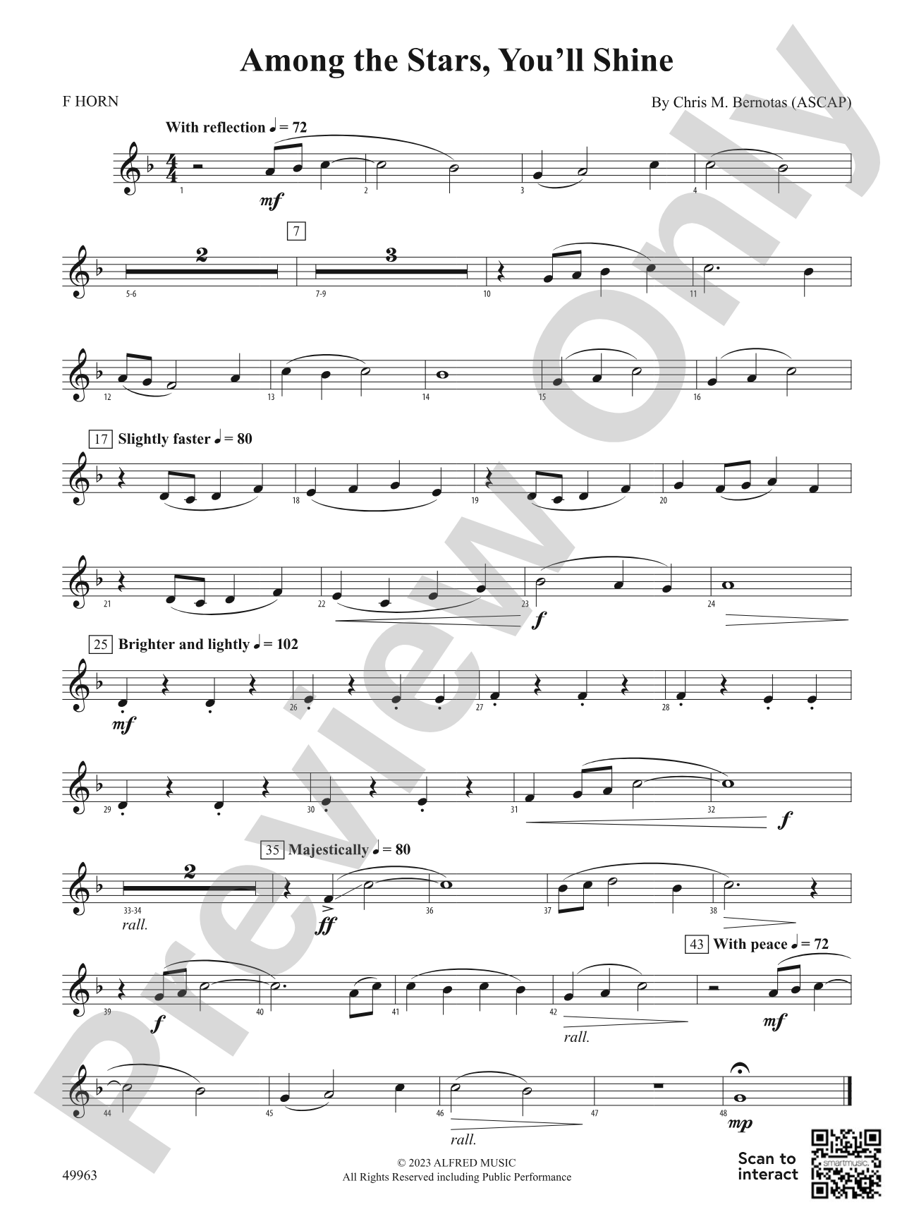 "Among the Stars, You'll Shine: 1st F Horn"