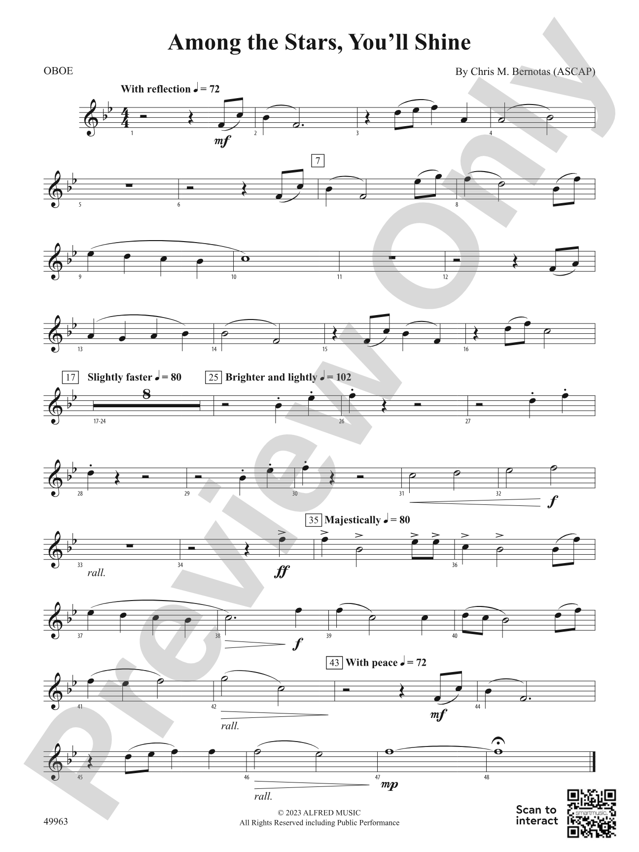 "Among the Stars, You'll Shine: Oboe"
