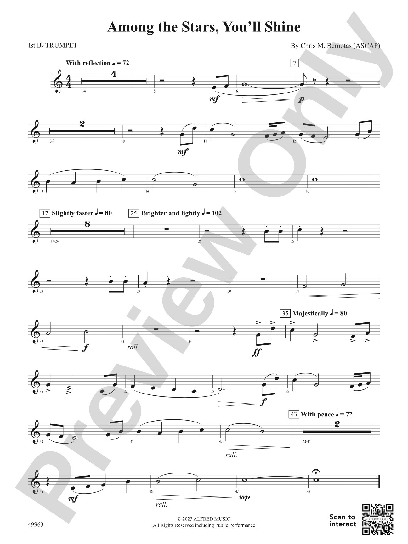"Among the Stars, You'll Shine: 1st B-flat Trumpet"