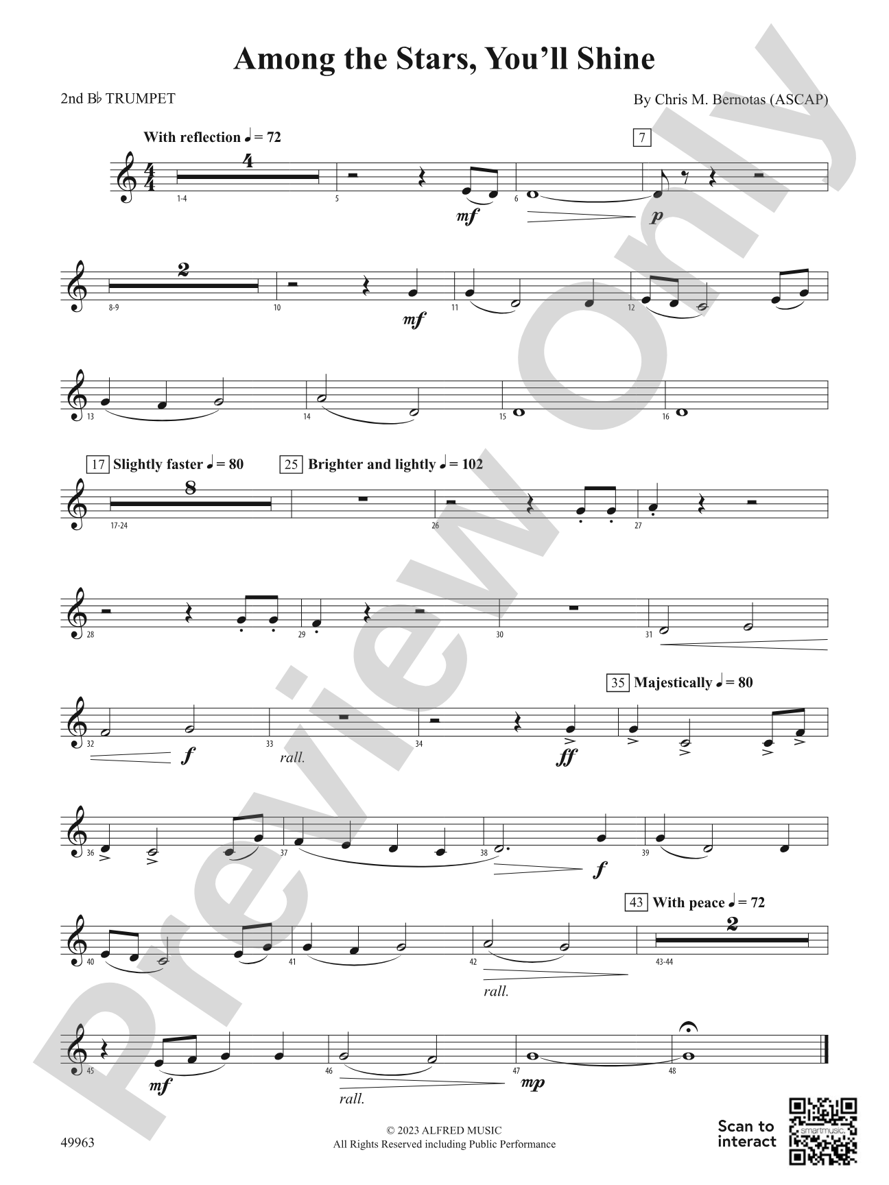 "Among the Stars, You'll Shine: 2nd B-flat Trumpet"