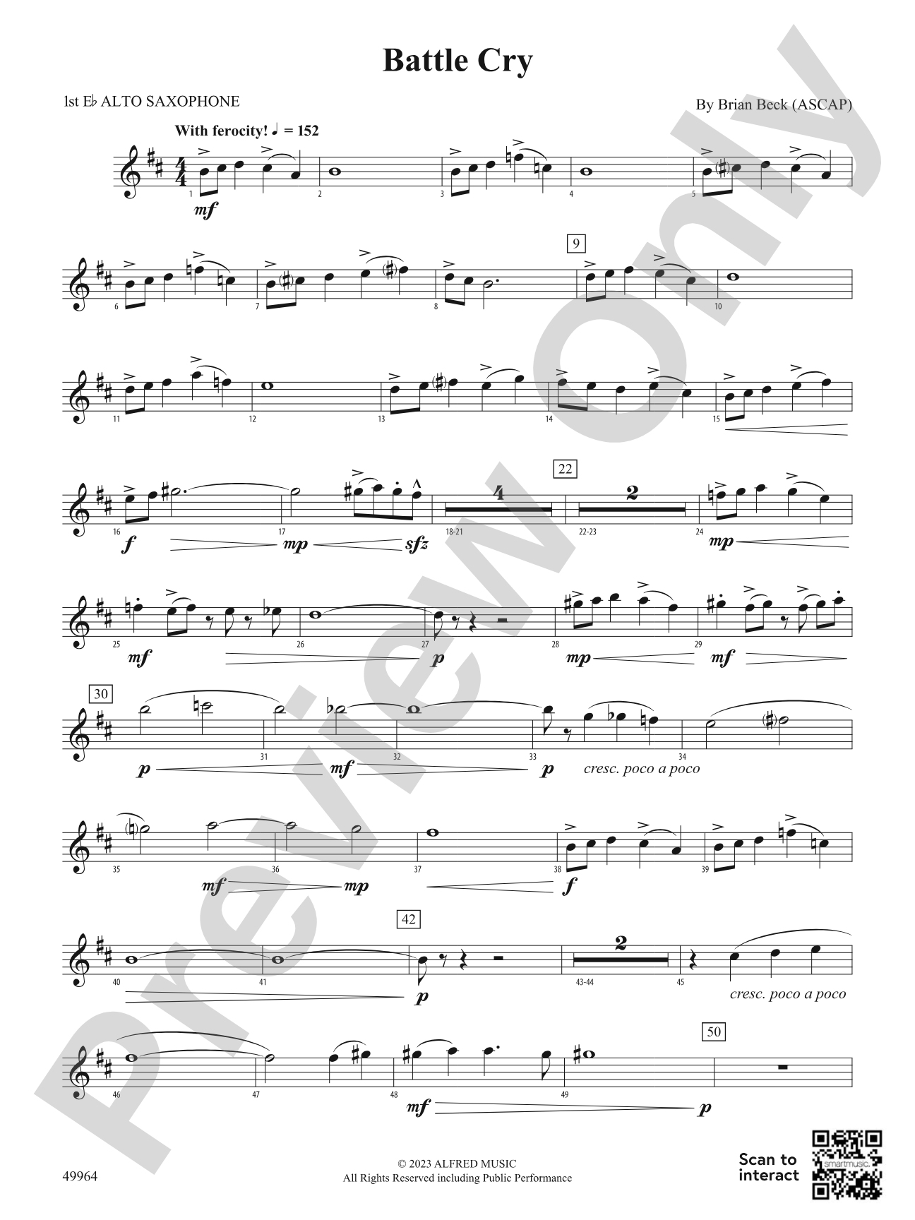 Battle Cry: E-flat Alto Saxophone