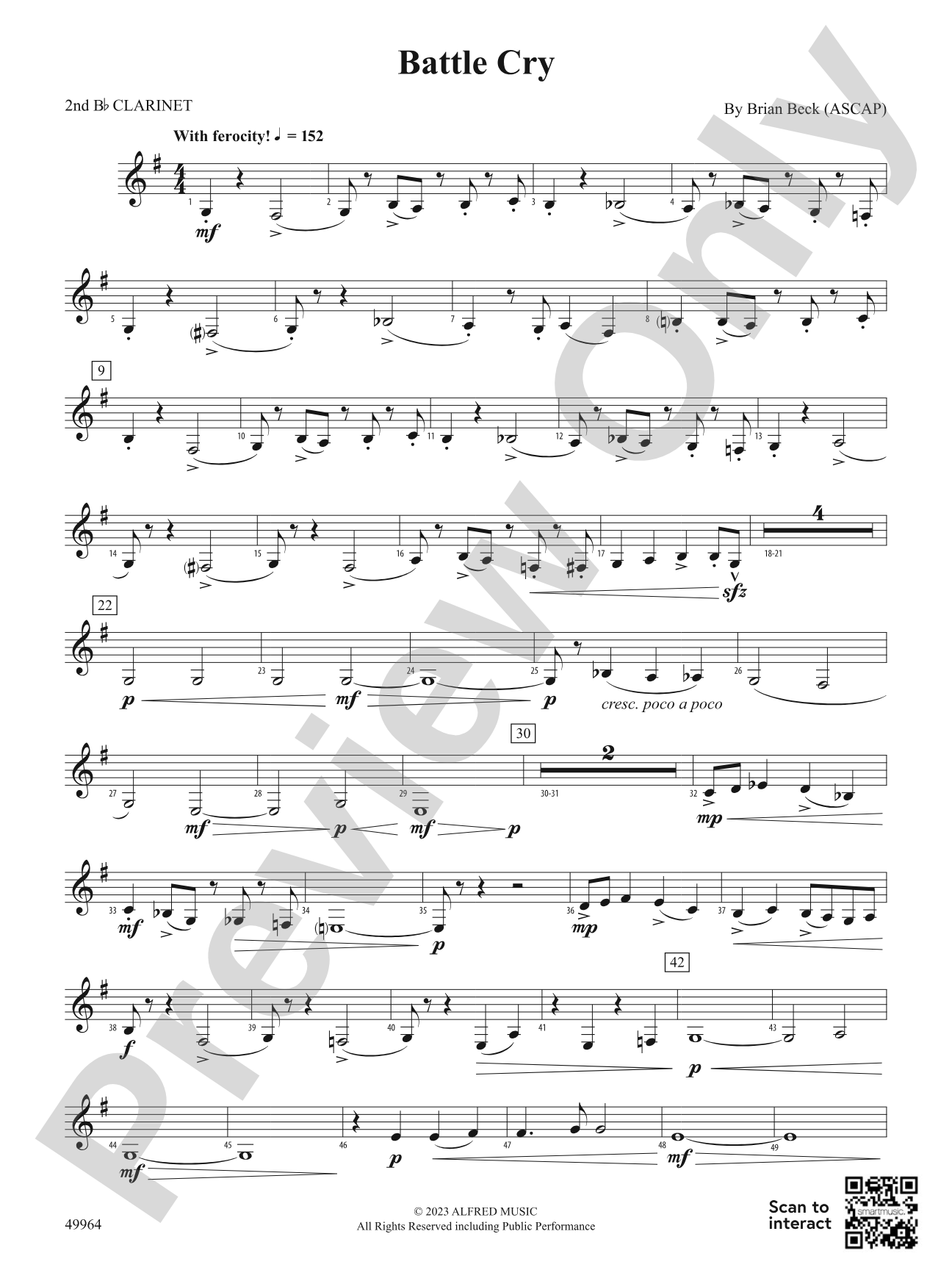 Battle Cry: 2nd B-flat Clarinet