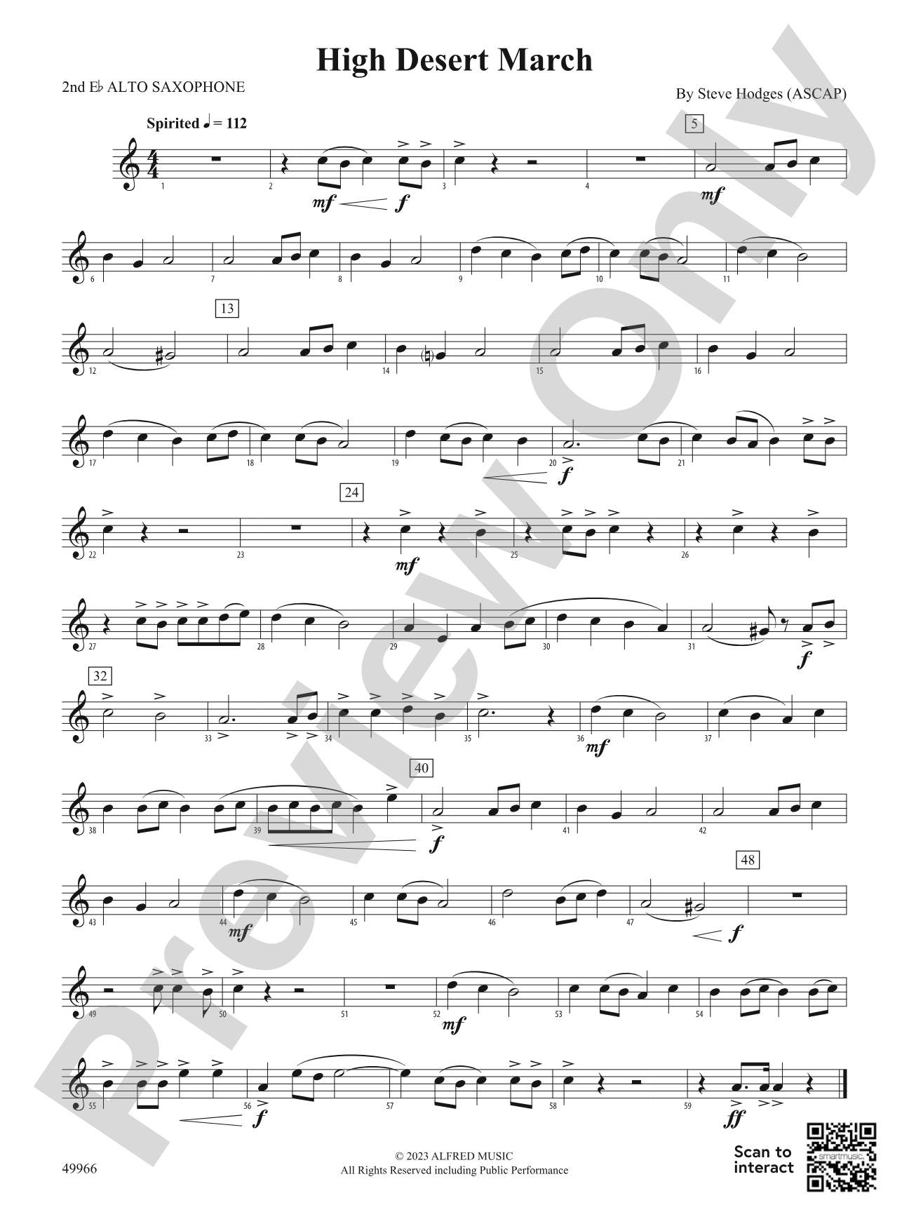 High Desert March: 2nd E-flat Alto Saxophone