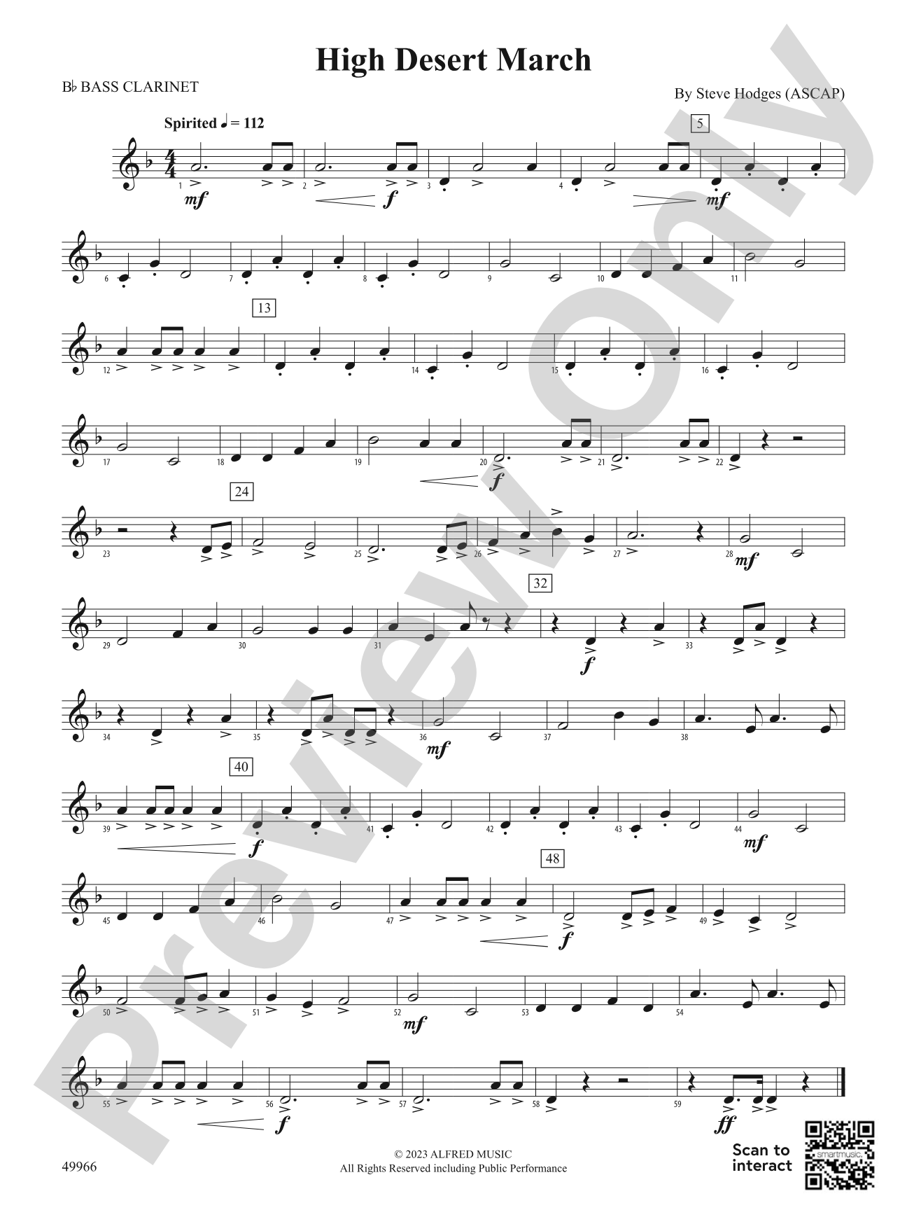 High Desert March: B-flat Bass Clarinet
