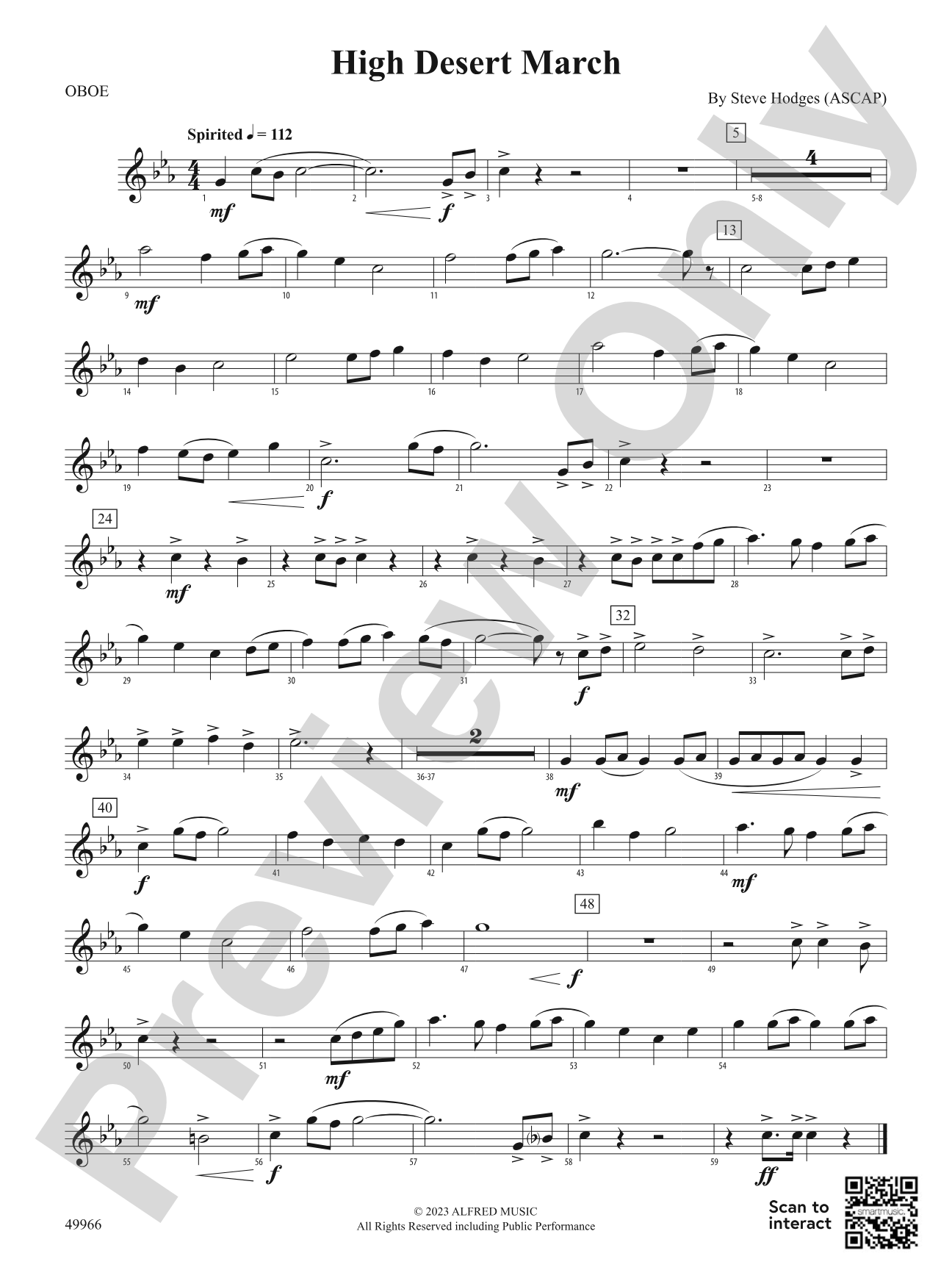 High Desert March: Oboe