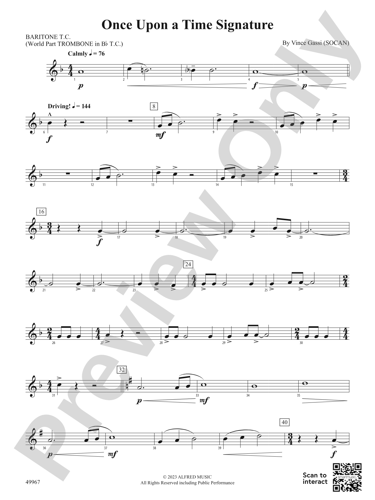 Once Upon a Time Signature: Baritone T.C.