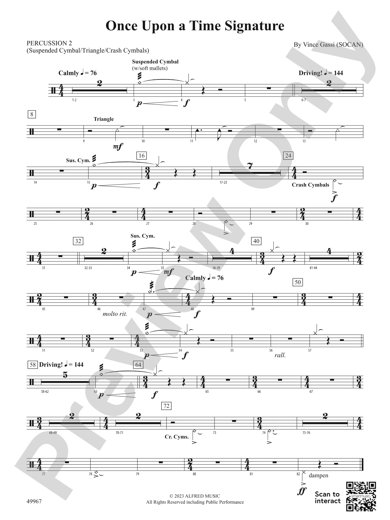 Once Upon a Time Signature: 2nd Percussion