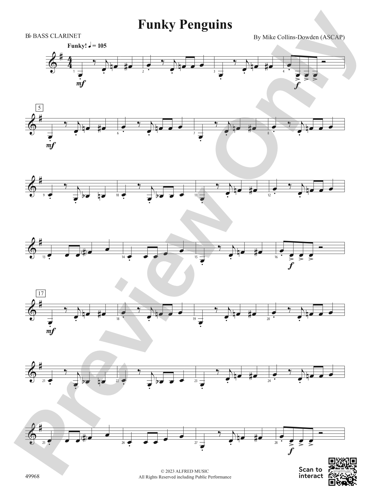 Funky Penguins: B-flat Bass Clarinet
