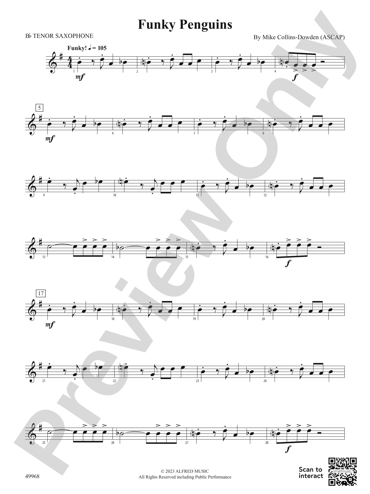 Funky Penguins: B-flat Tenor Saxophone
