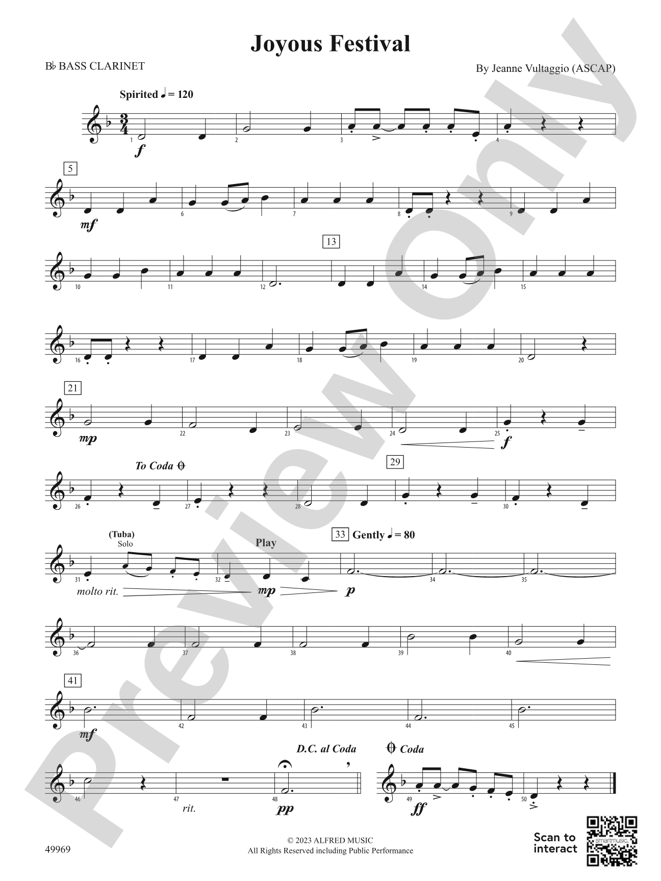 Joyous Festival: B-flat Bass Clarinet