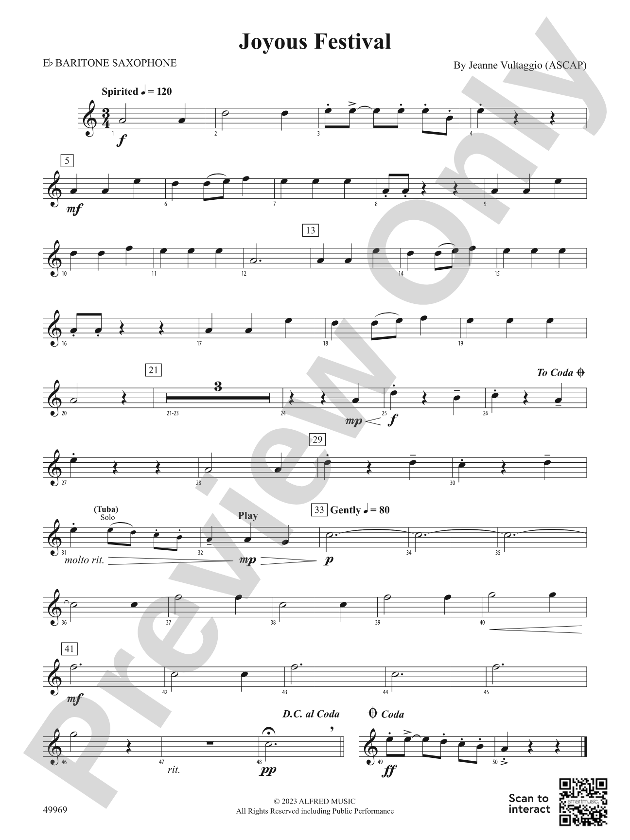 Joyous Festival: E-flat Baritone Saxophone