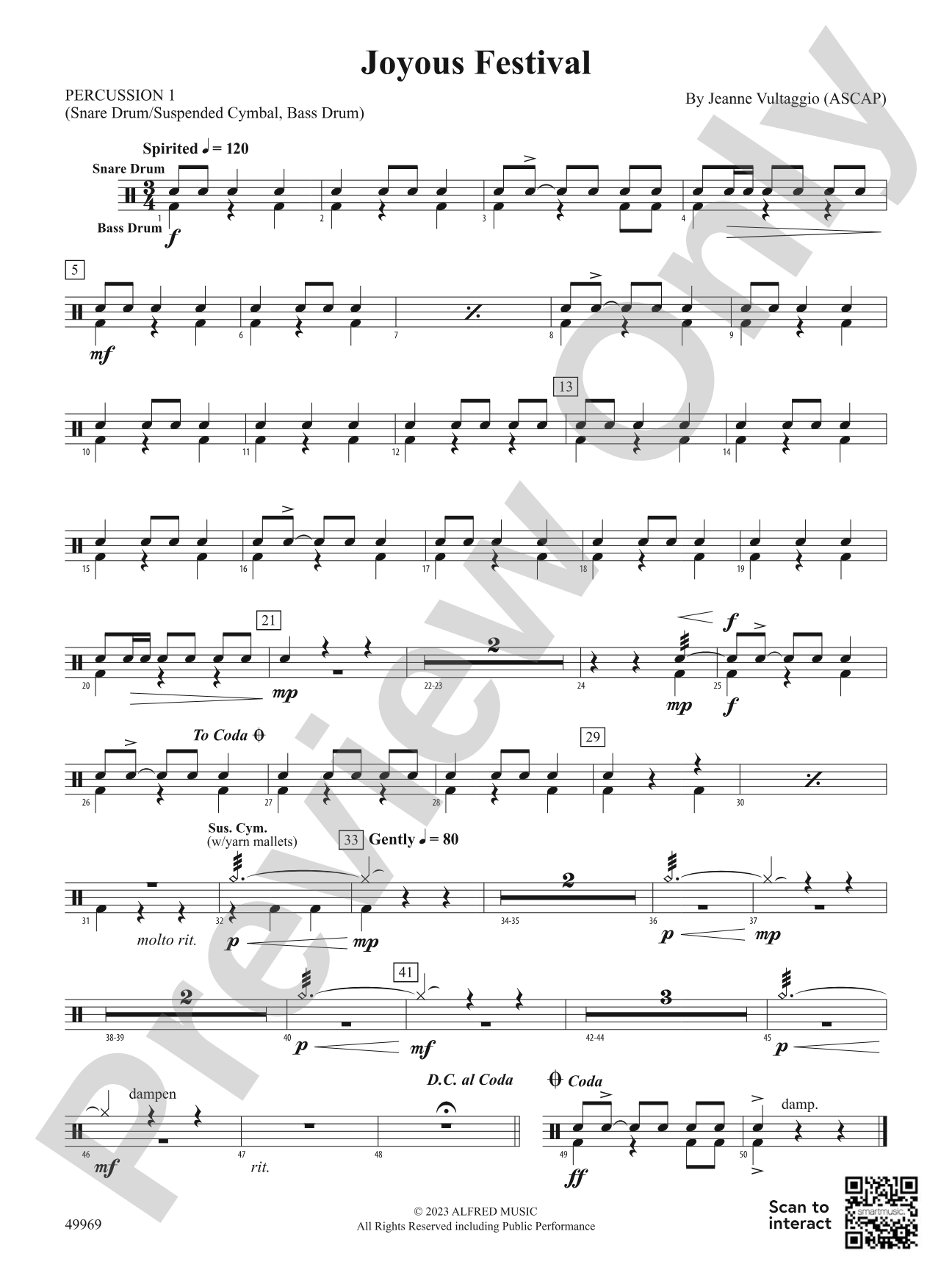Joyous Festival: 1st Percussion