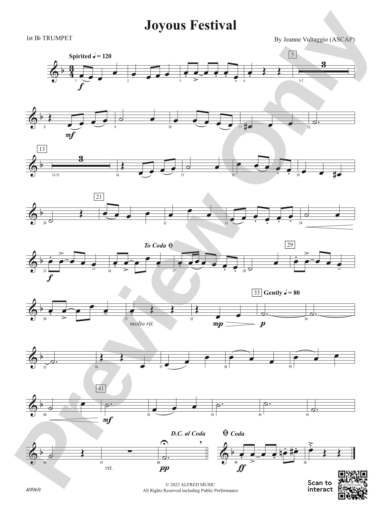 Joyous Festival: 1st B-flat Trumpet